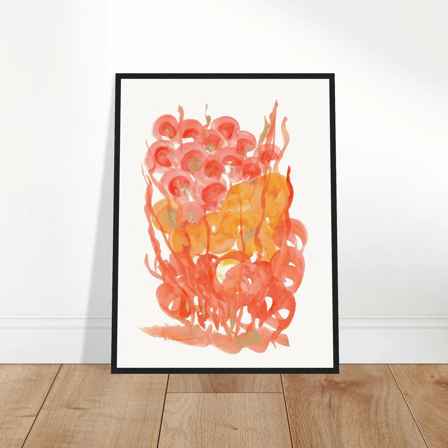 Affiche Encadrée Museum-Quality Matte Paper Wooden Framed Sunrice Floral - Laure Leprince - Artiste Peintre