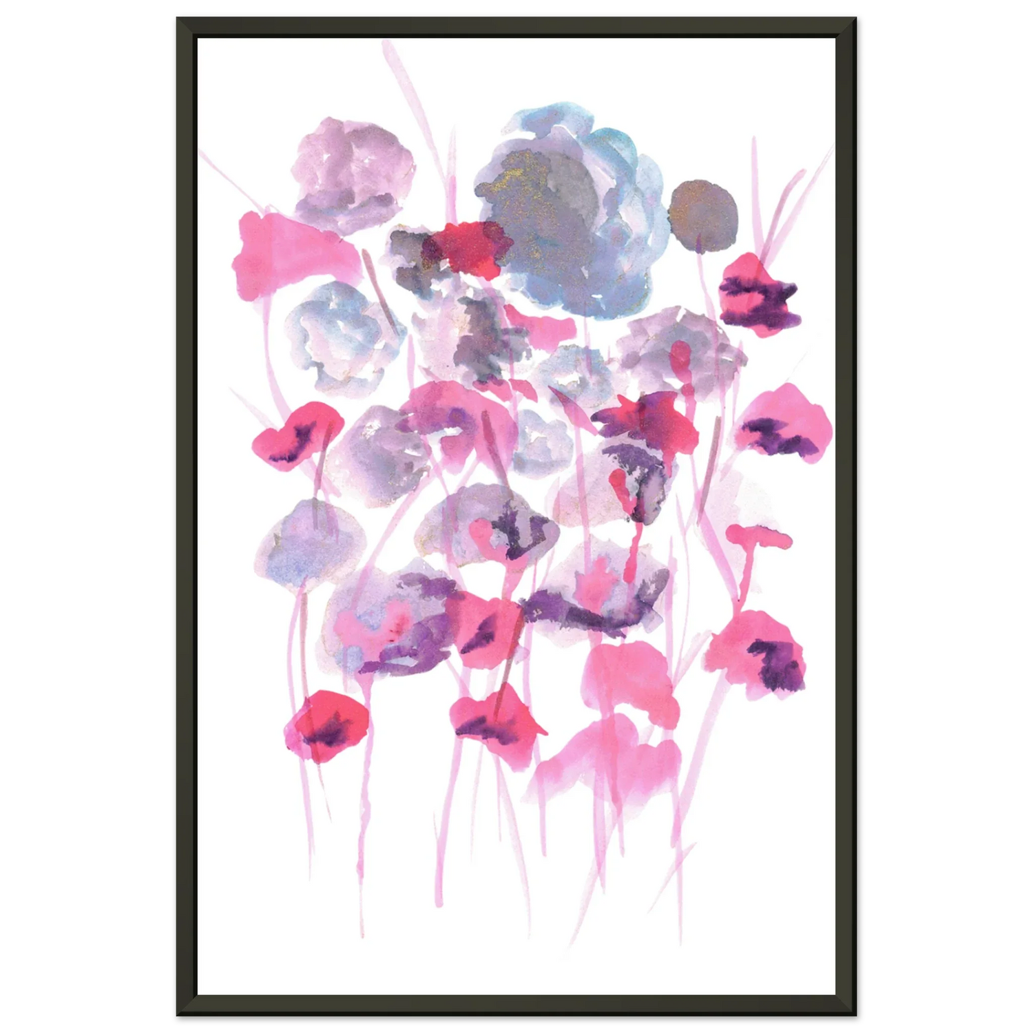 Classic Semi-Glossy Paper Metal Framed Poste Jardin des Ombrelles - Laure Leprince - Artiste Peintre