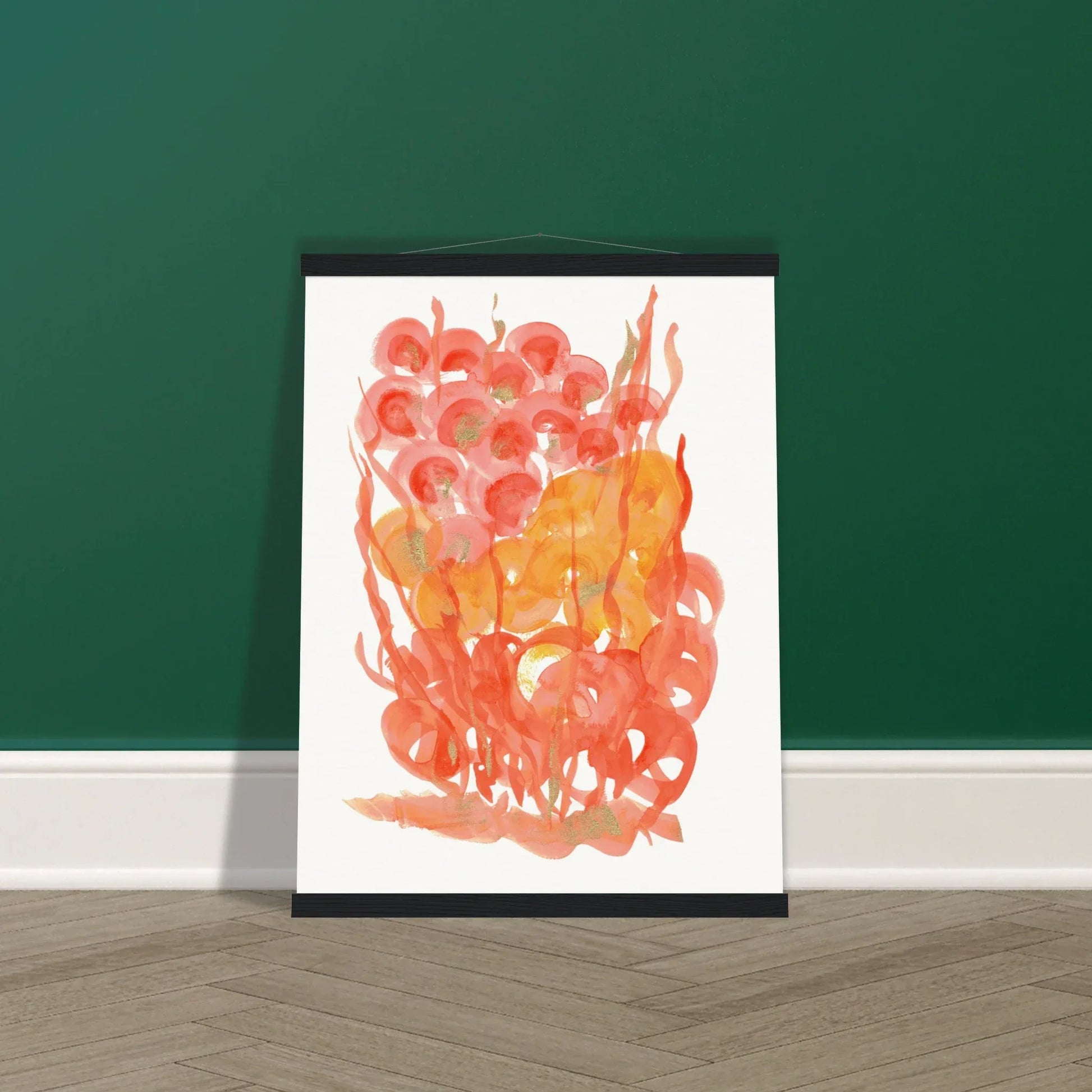 Museum-Quality Matte Paper Poster with Hanger Sunrice Flora - Laure Leprince - Artiste Peintre
