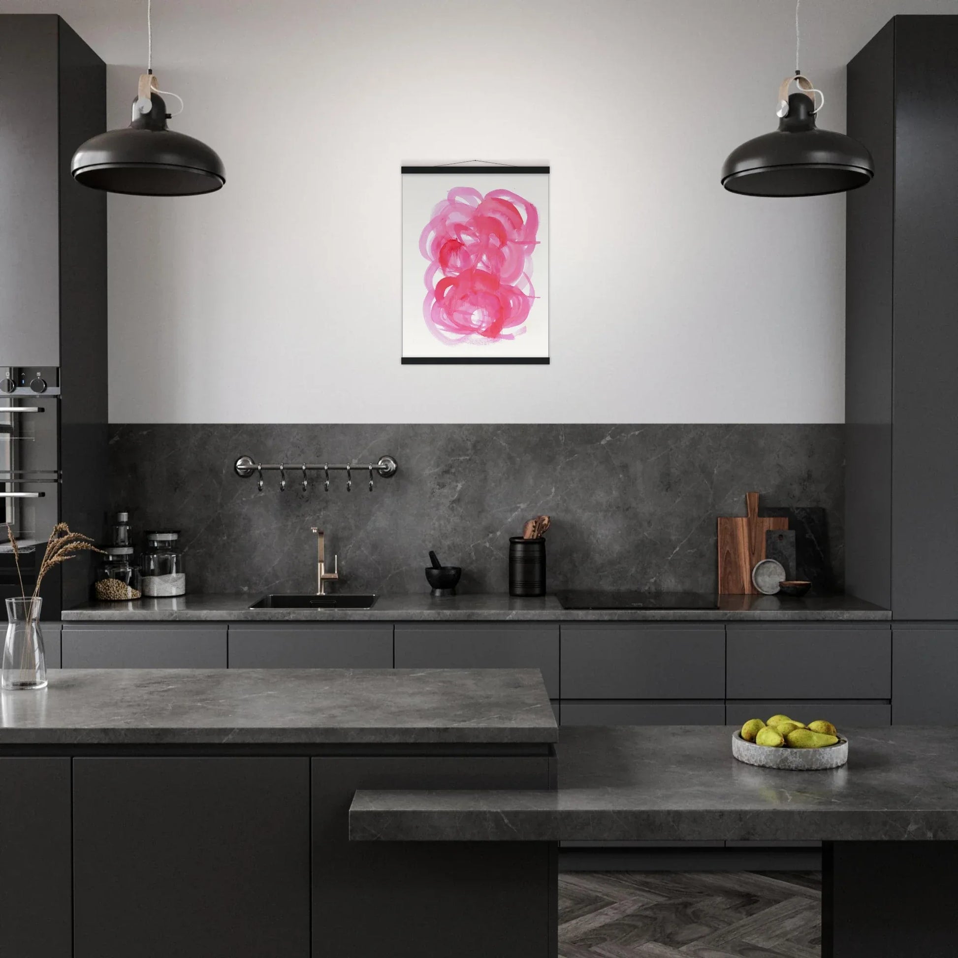 Museum-Quality Matte Paper Poster with Hanger Ruby Drift - Laure Leprince - Artiste Peintre