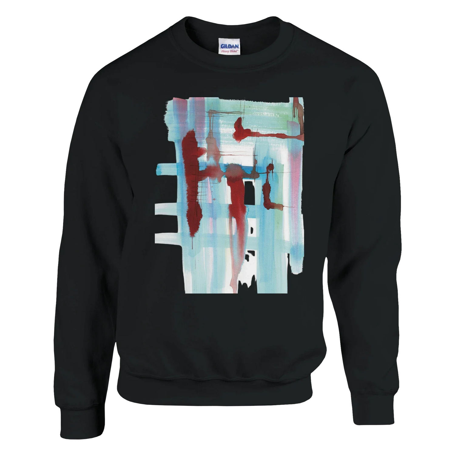Sweatshirt Unisexe Classique Structres liquides – Impression Artistique Multicolore - Laure Leprince - Artiste Peintre