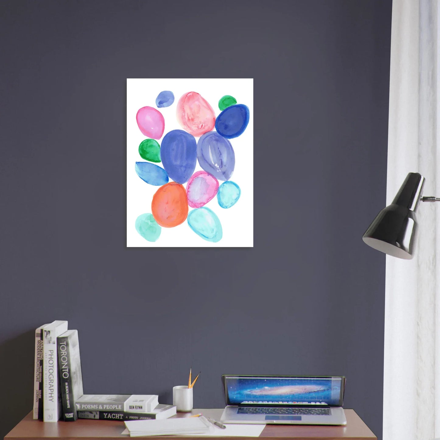Affiche premium sur papier mat Galets Chromatiques – Art mural de qualité supérieure - Laure Leprince - Artiste Peintre
