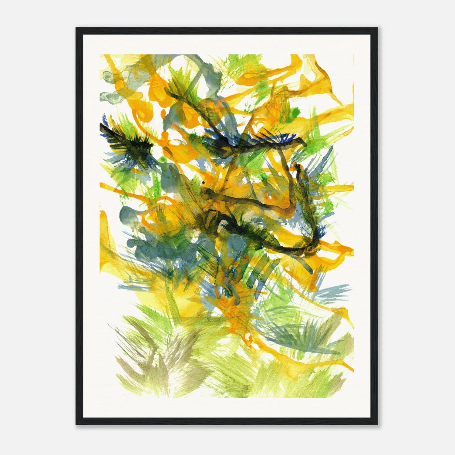 Museum-Quality Matte Paper Wooden Framed Poster Tempête Solaire - Laure Leprince - Artiste Peintre