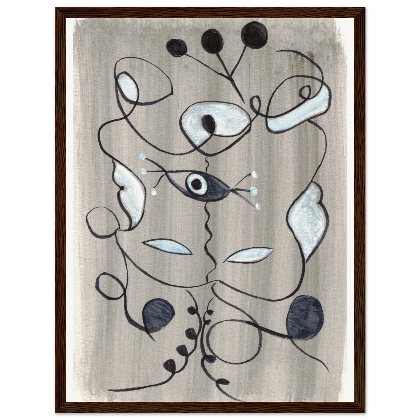 Affiche encadrée bois | Papier mat qualité musée | Aquarelle originale Laure Leprince - Laure Leprince - Artiste Peintre