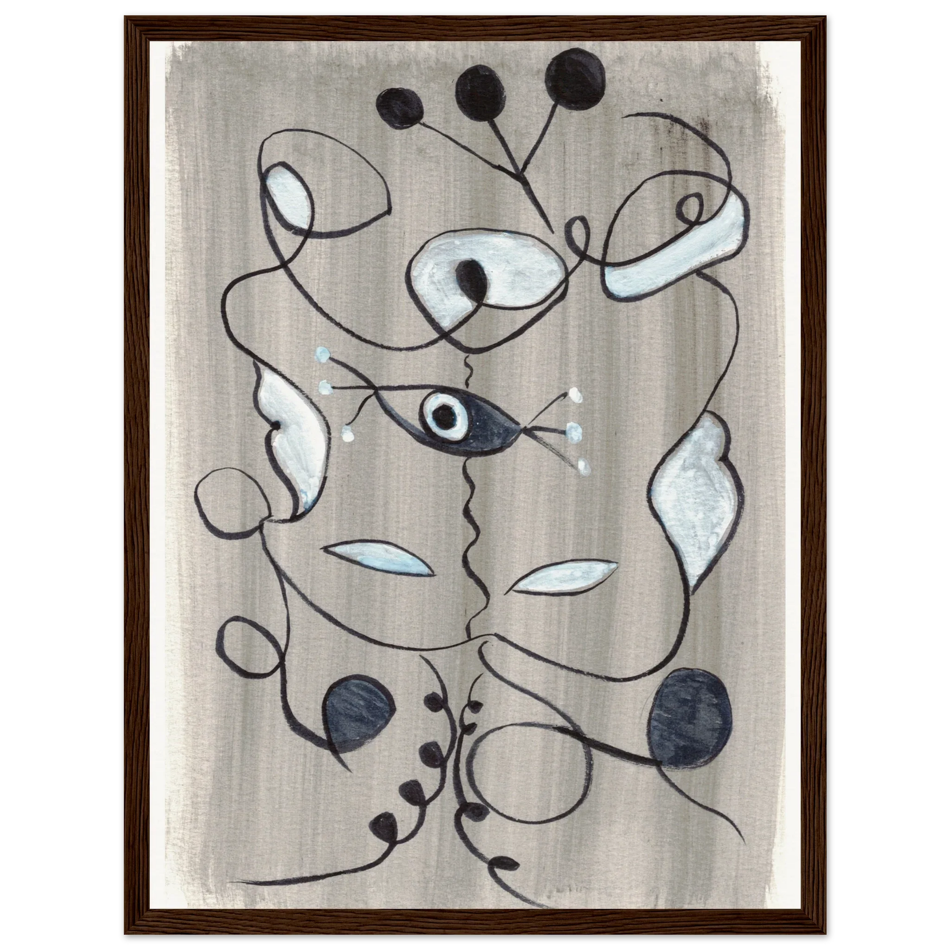 Affiche encadrée bois | Papier mat qualité musée | Aquarelle originale Laure Leprince - Laure Leprince - Artiste Peintre