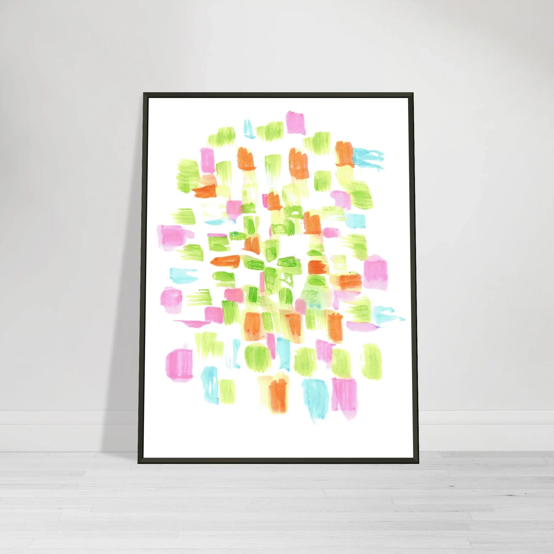 Classic Semi-Glossy Paper Metal Framed Poster Pastel Mosaïc - Laure Leprince - Artiste Peintre