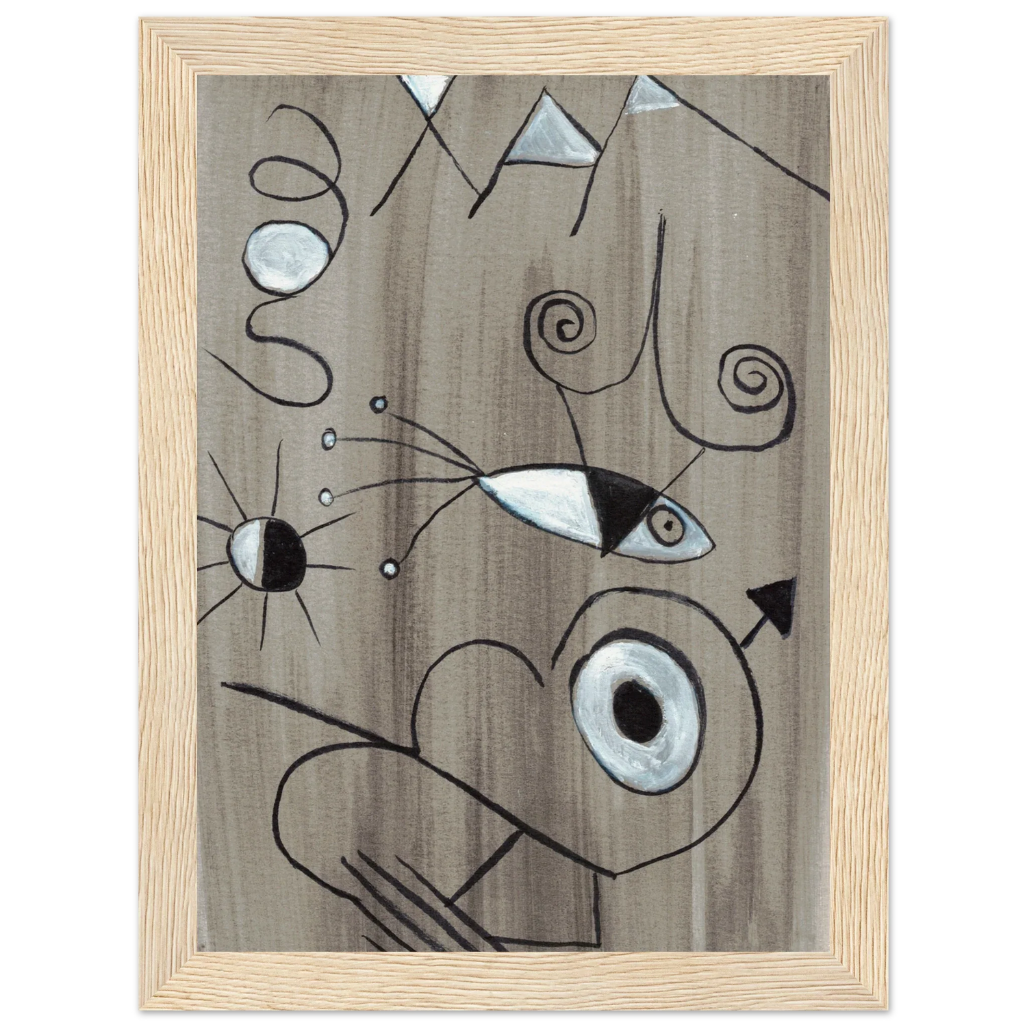 Affiche encadrée bois | Papier mat qualité musée | Aquarelle originale Laure Leprince - Laure Leprince - Artiste Peintre