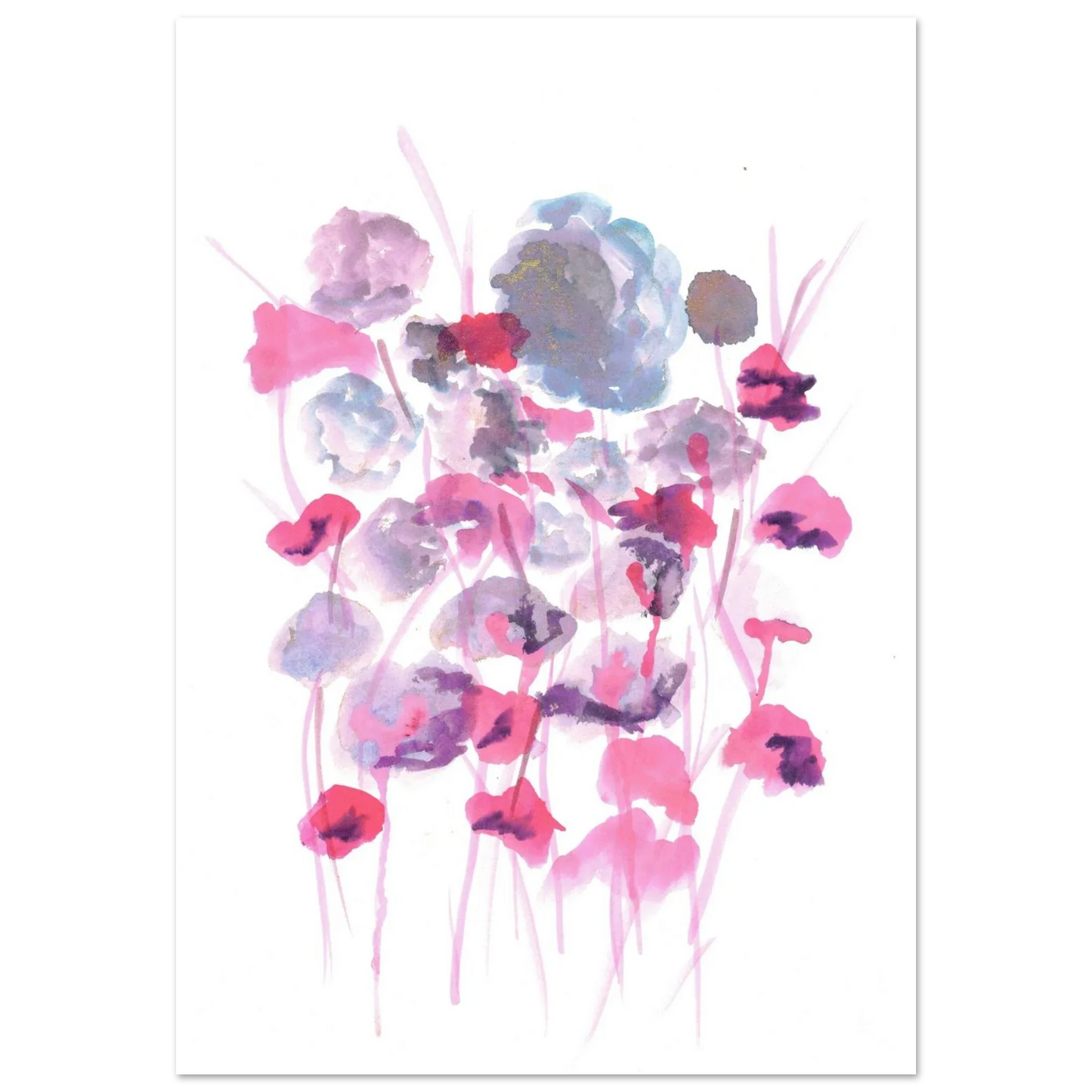Premium Matte Paper Poster Aquarelle Originale RDJ3-12 - Laure Leprince - Artiste Peintre