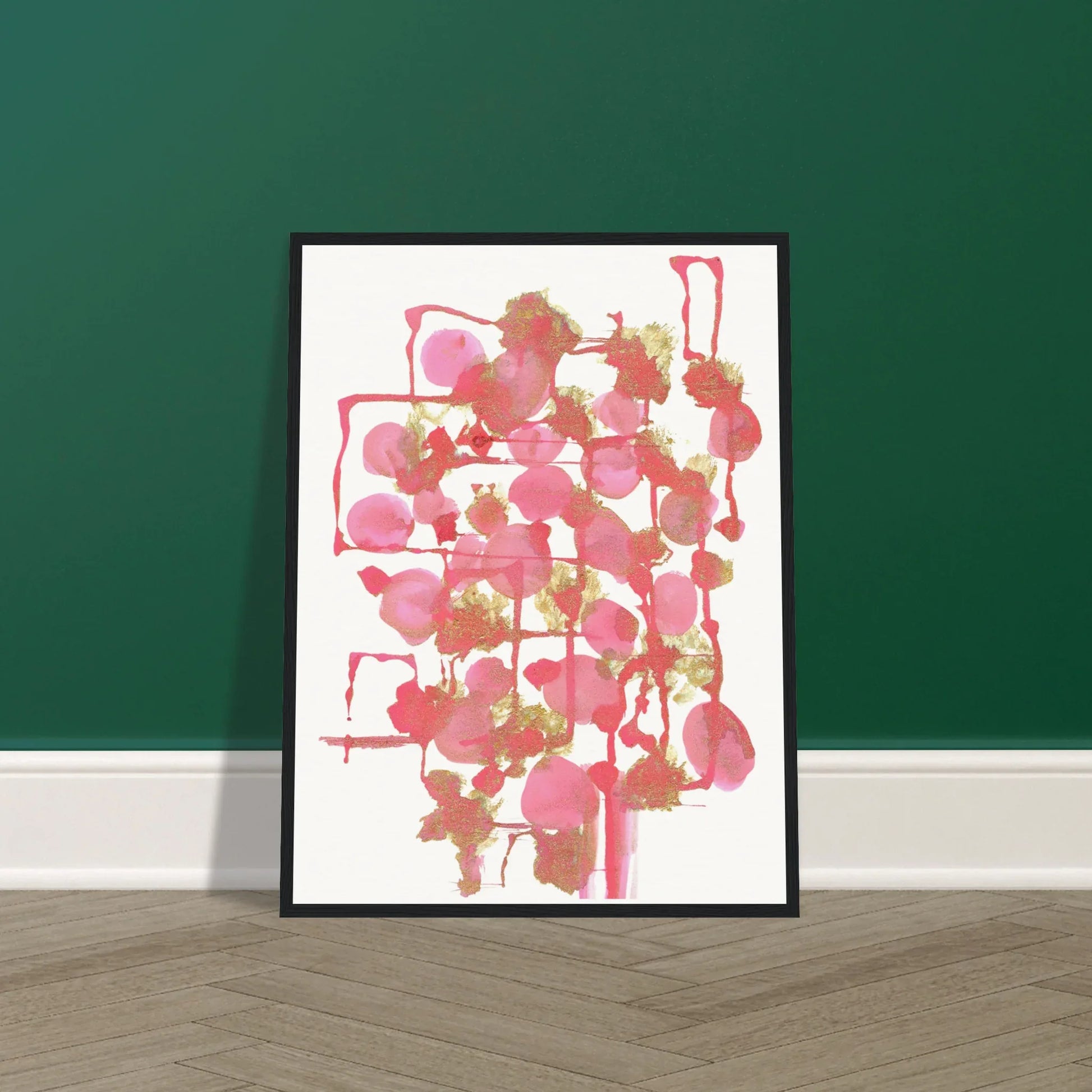 Affiche Encadrée Museum-Quality Matte Paper Aluminium Framed Poste Reseau Framboise - Laure Leprince - Artiste Peintre