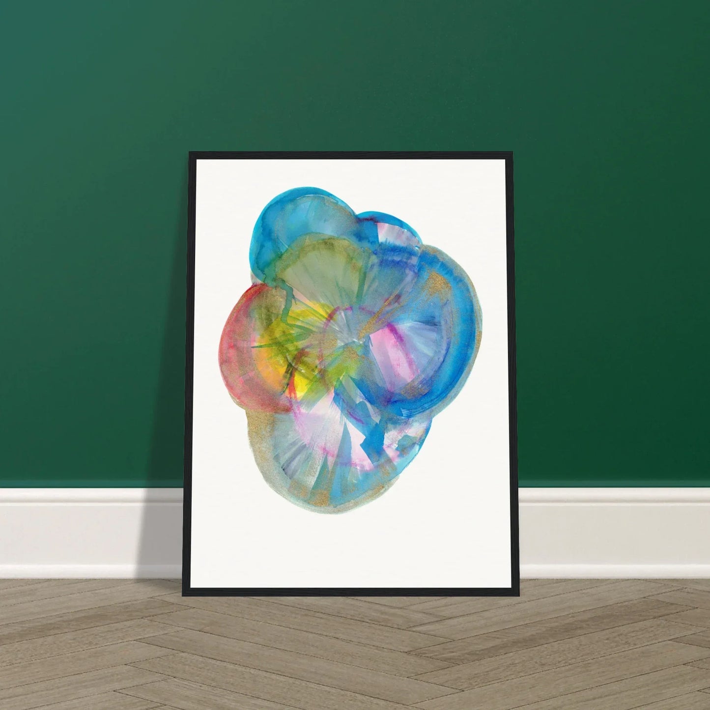 Affiche Encadrée Museum-Quality Matte Paper Wooden Framed Crystal Bloom - Laure Leprince - Artiste Peintre