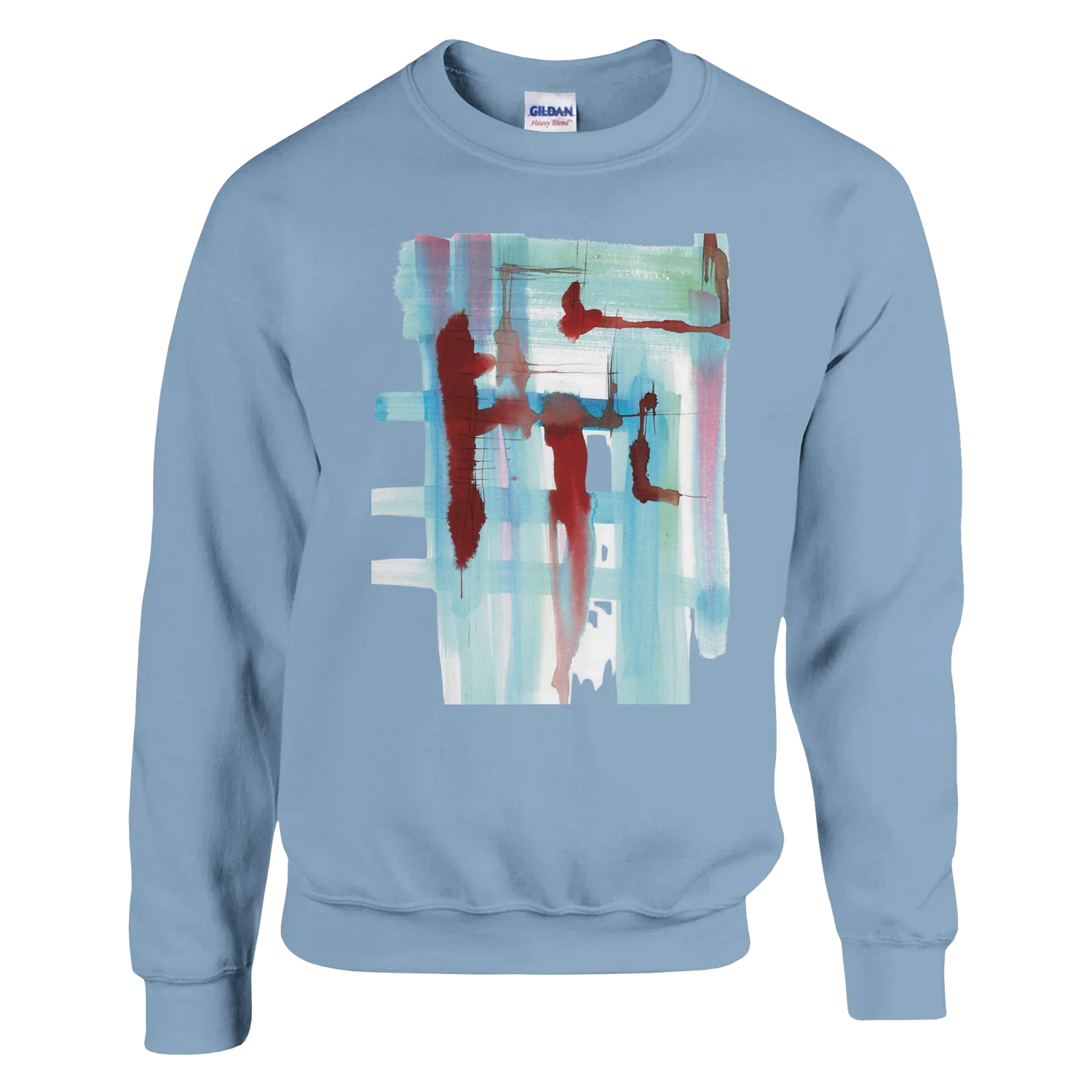 Sweatshirt Unisexe Classique Structres liquides – Impression Artistique Multicolore - Laure Leprince - Artiste Peintre