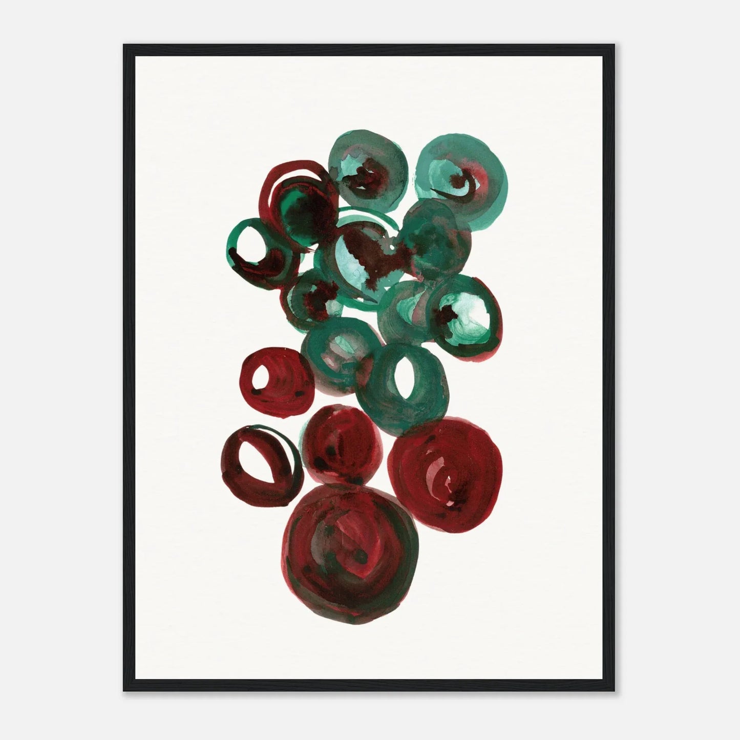 Affiche Encadrée Museum-Quality Matte Paper Wooden Framed Resonance Emeraude - Laure Leprince - Artiste Peintre
