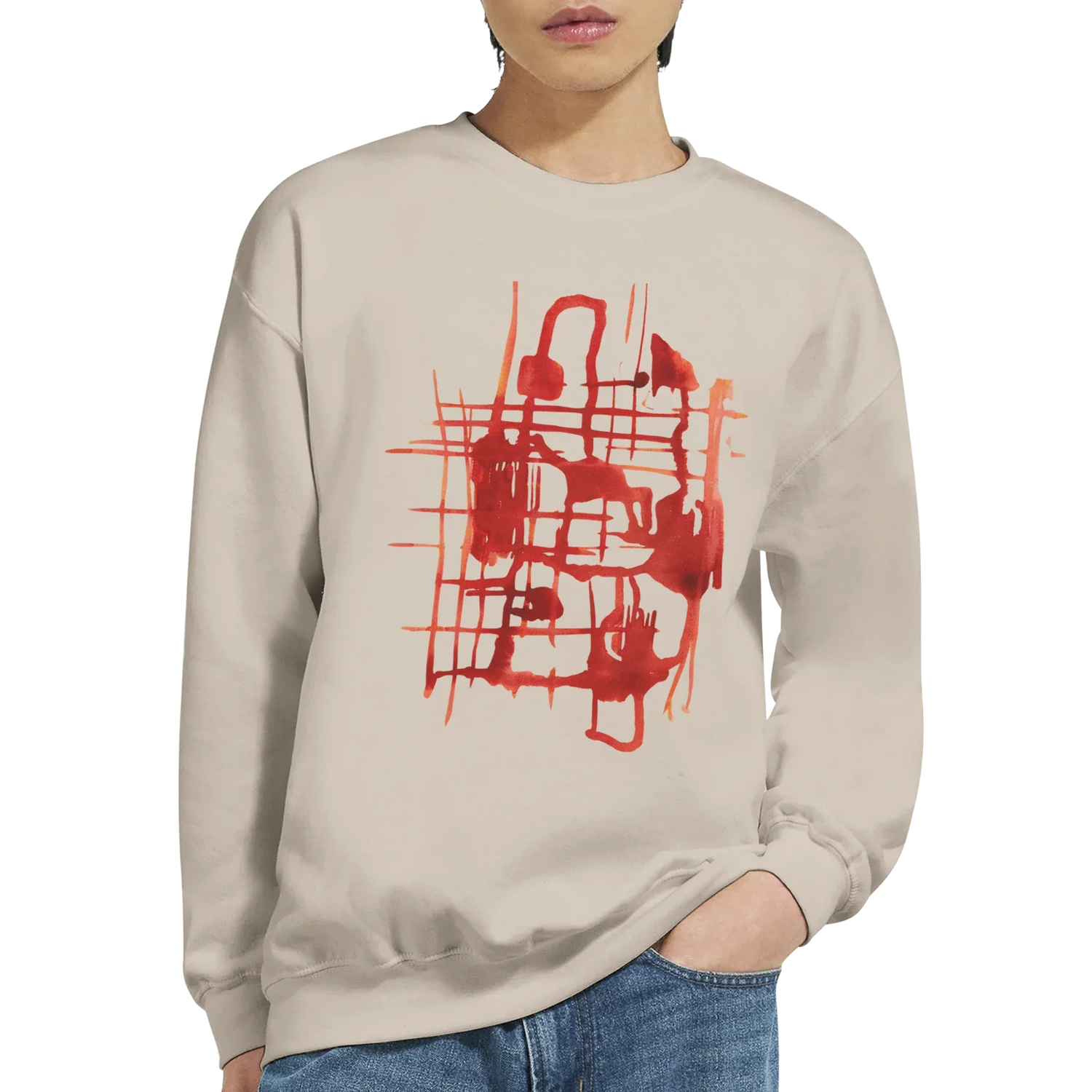 Sweatshirt Unisexe Classique Solar Frame – Impression Artistique Multicolore - Laure Leprince - Artiste Peintre