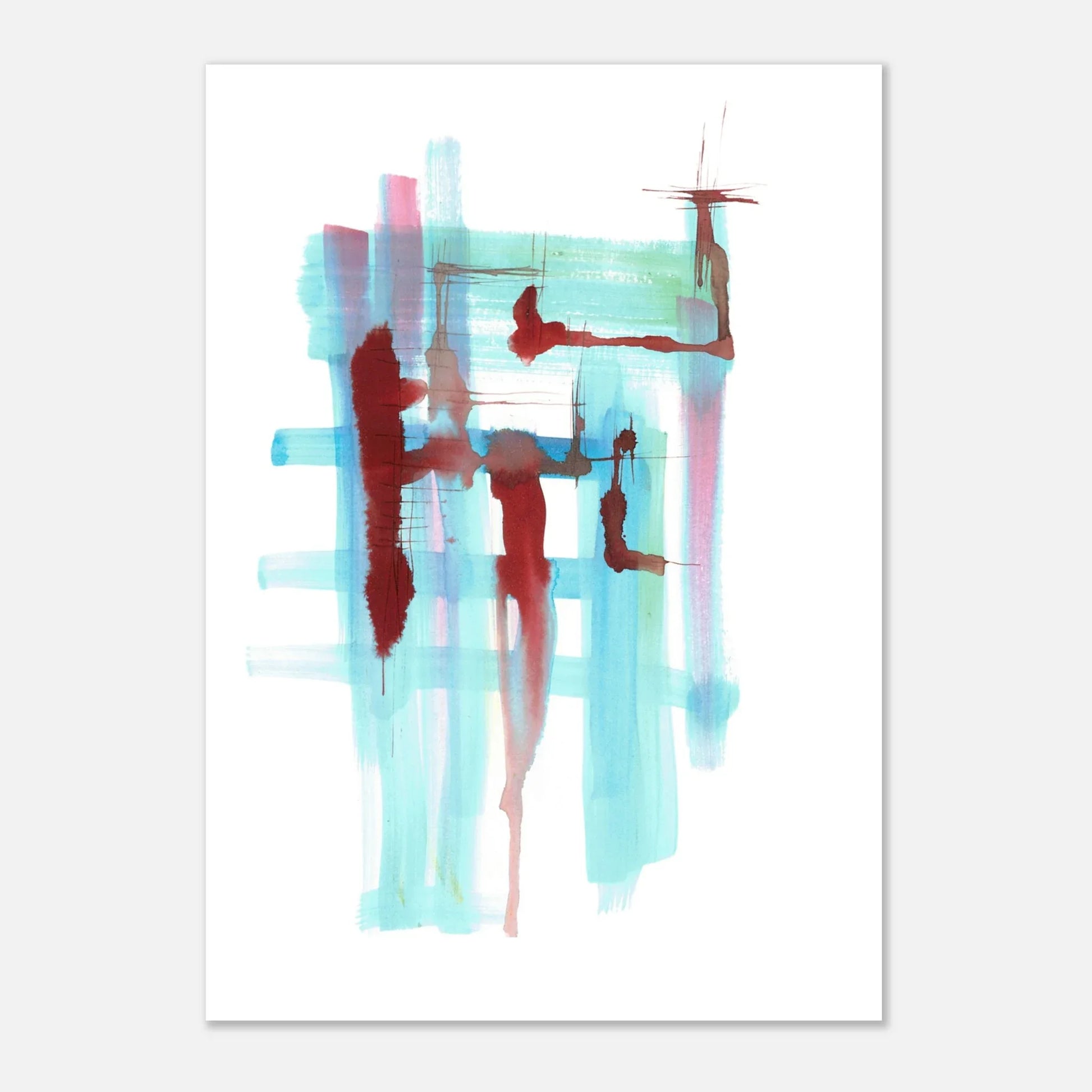 Affiche premium sur papier mat Structures Liquides – Art mural de qualité supérieure - Laure Leprince - Artiste Peintre