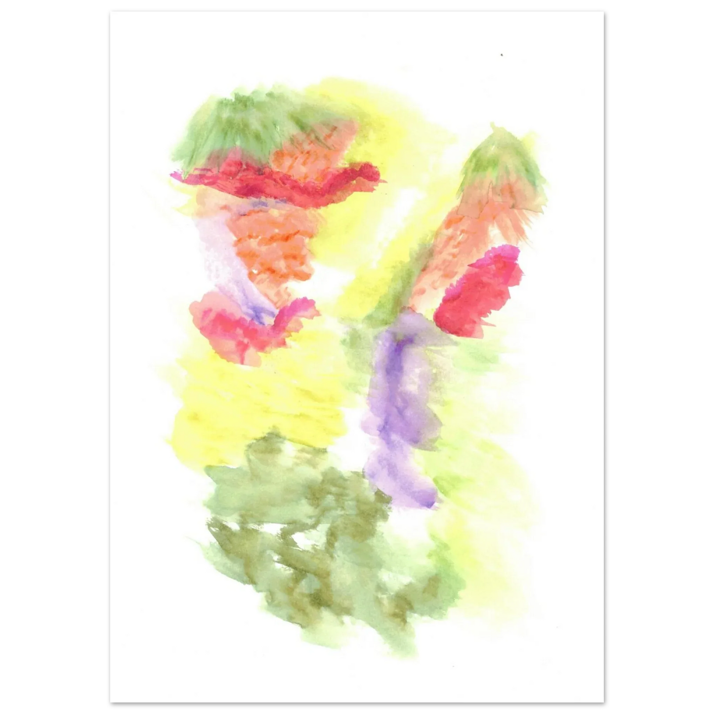 Premium Matte Paper Poster Aquarelle Originale RDJ3-1 - Laure Leprince - Artiste Peintre