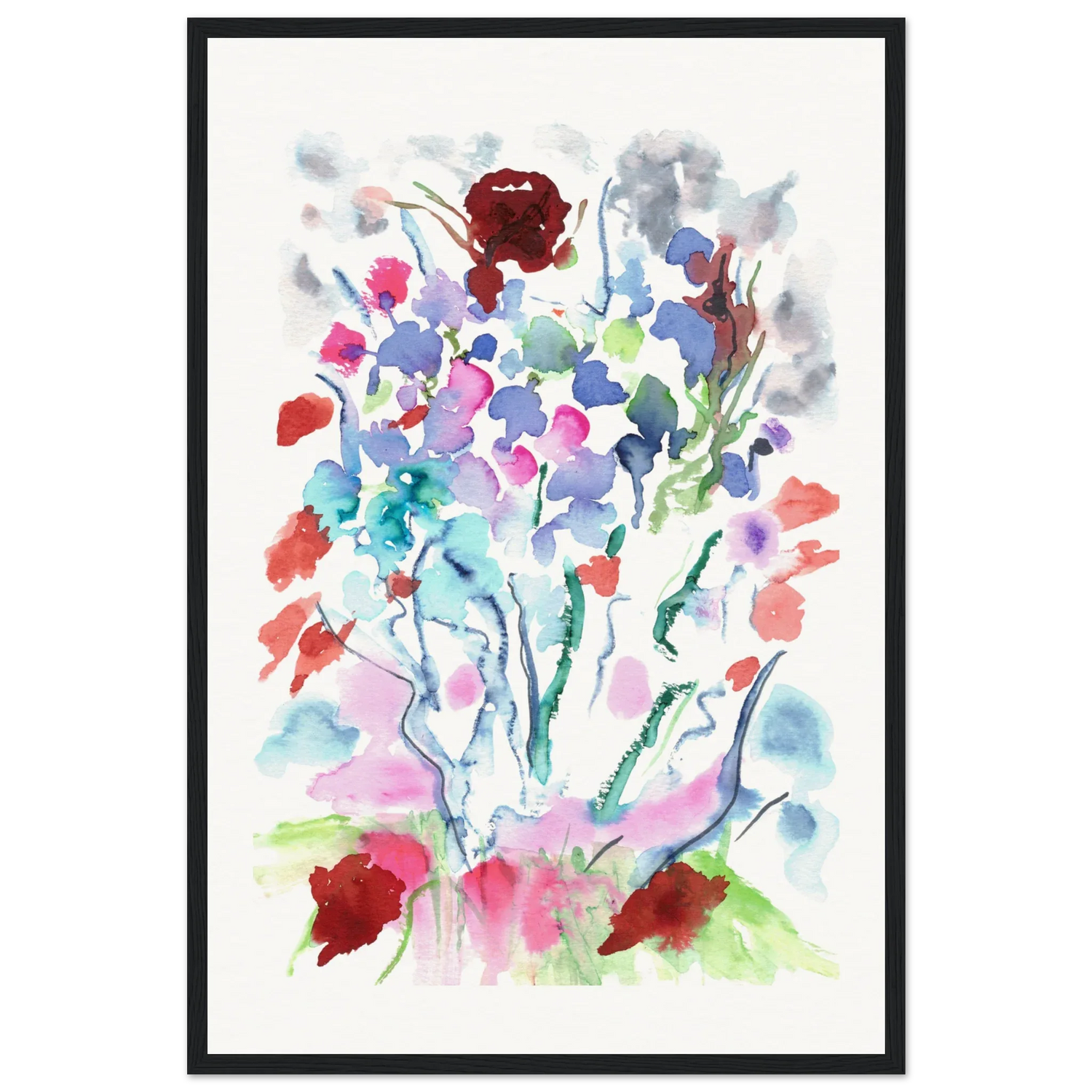 Museum-Quality Matte Paper Wooden Framed Poster FLORAL - Laure Leprince - Artiste Peintre