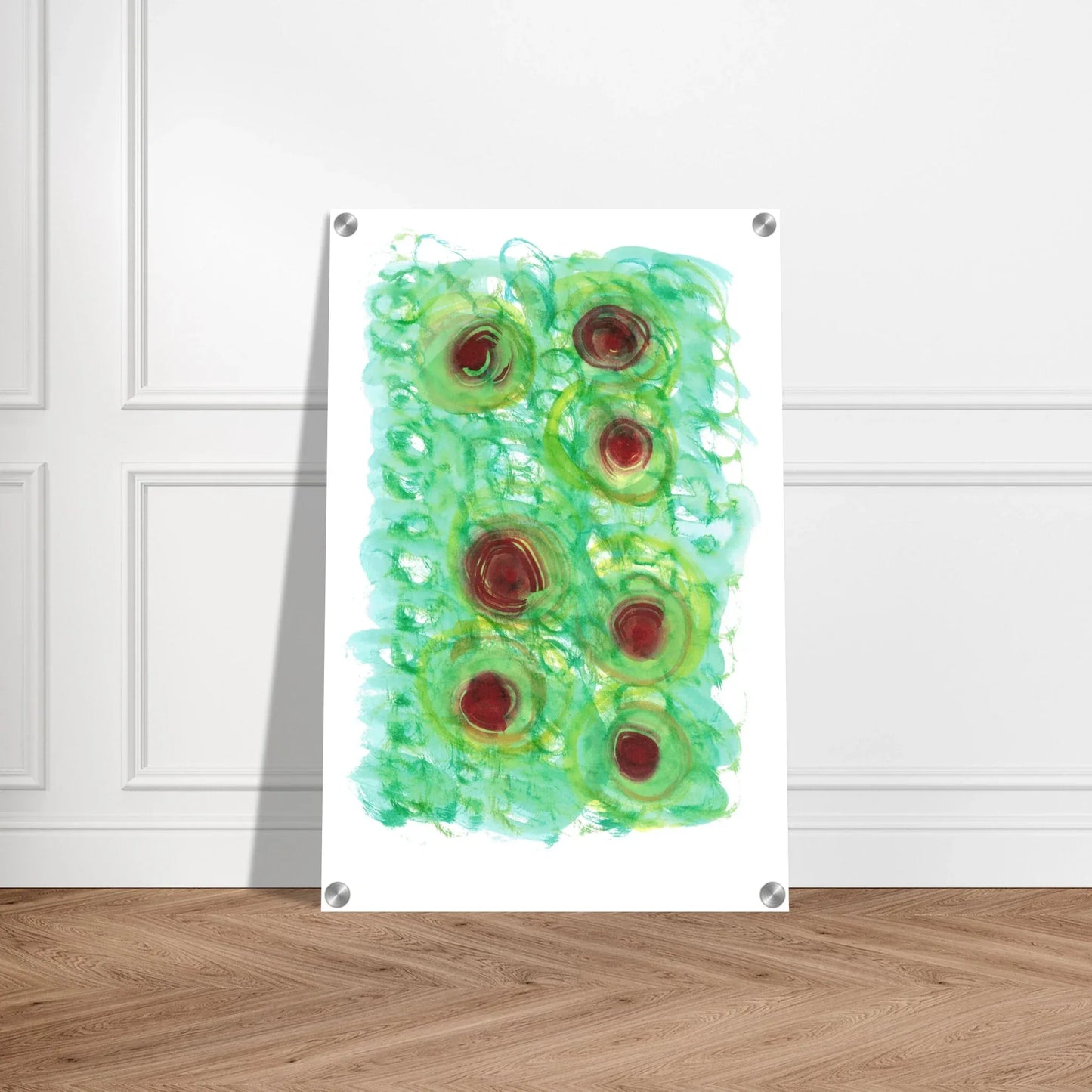 Impression sur acrylique brillante Green Echo | Art contemporain par Laure Leprince - Laure Leprince - Artiste Peintre