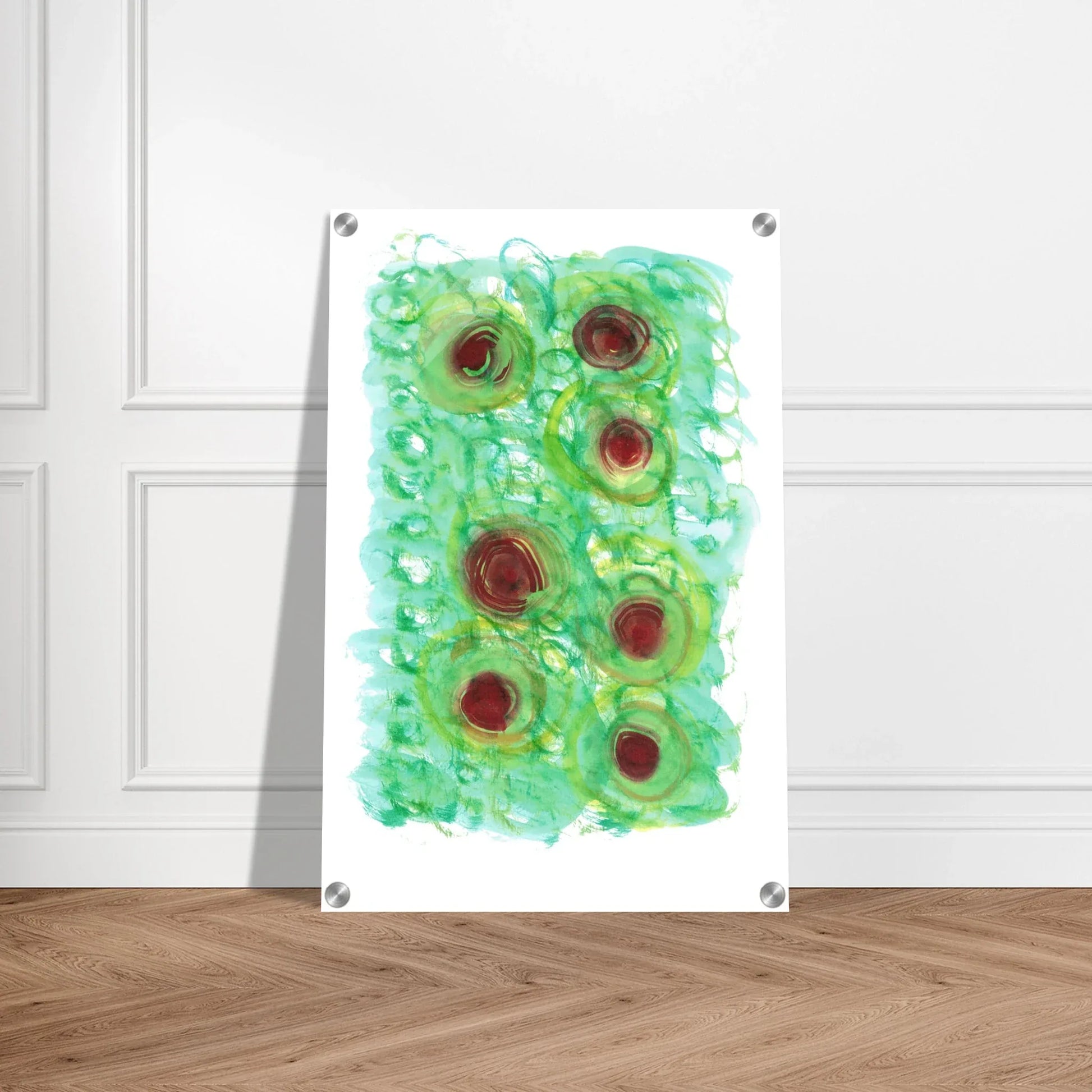 Impression sur acrylique brillante Green Echo | Art contemporain par Laure Leprince - Laure Leprince - Artiste Peintre