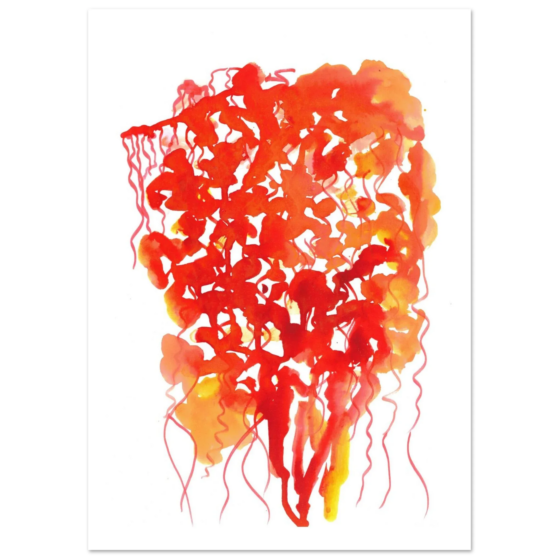 Premium Matte Paper Poster Aquarelle Originale RDJ3-13 - Laure Leprince - Artiste Peintre