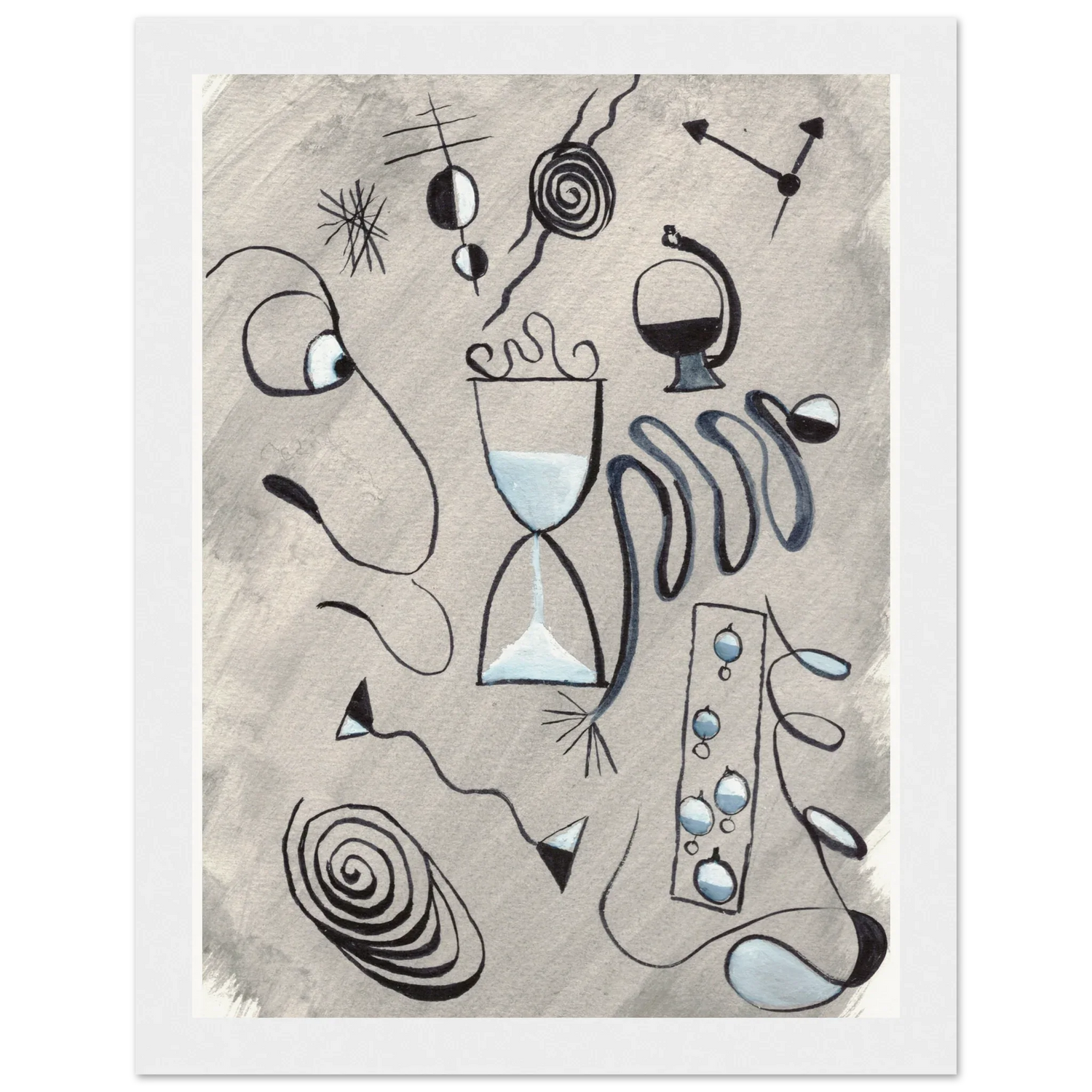 Affiche encadrée bois | Papier mat qualité musée | Aquarelle originale Laure Leprince - Laure Leprince - Artiste Peintre