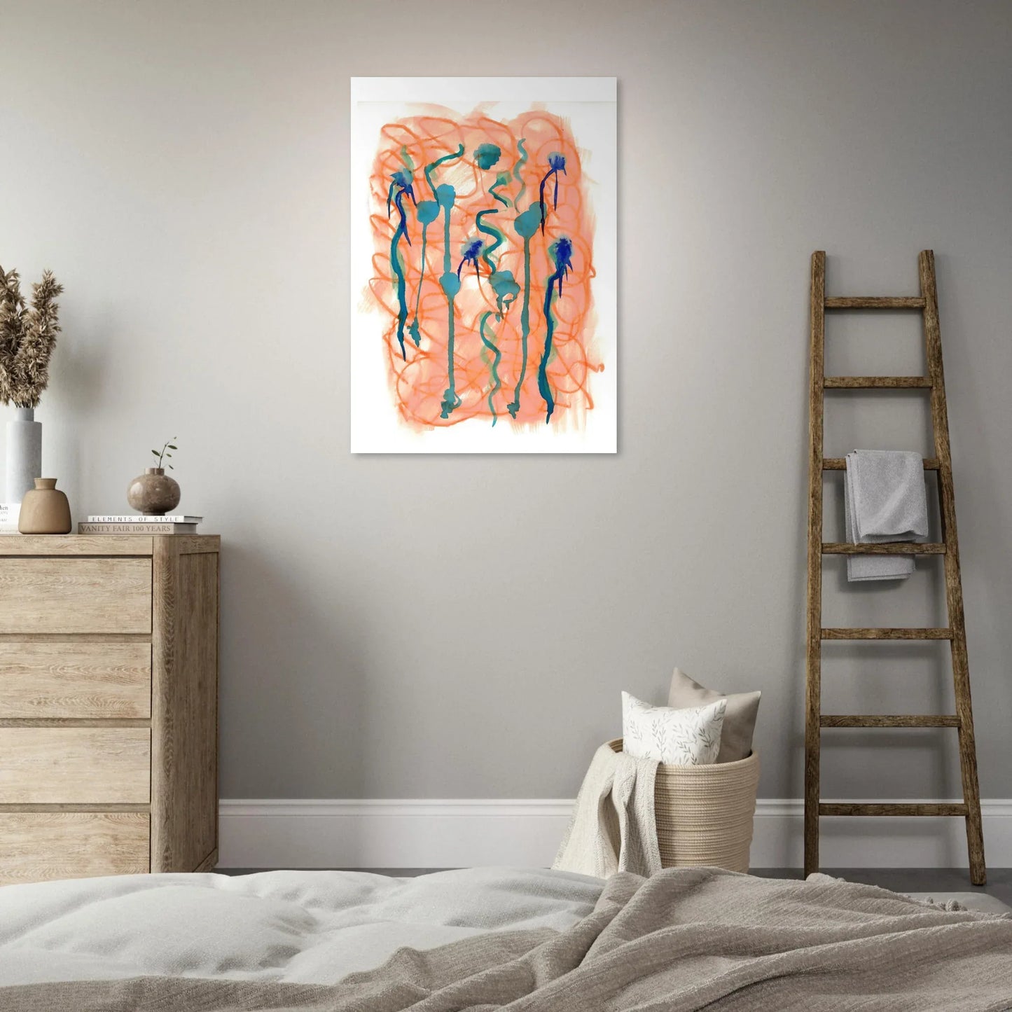 Premium Matte Paper Poster Aquarelle Originale RDJ3-8 - Laure Leprince - Artiste Peintre