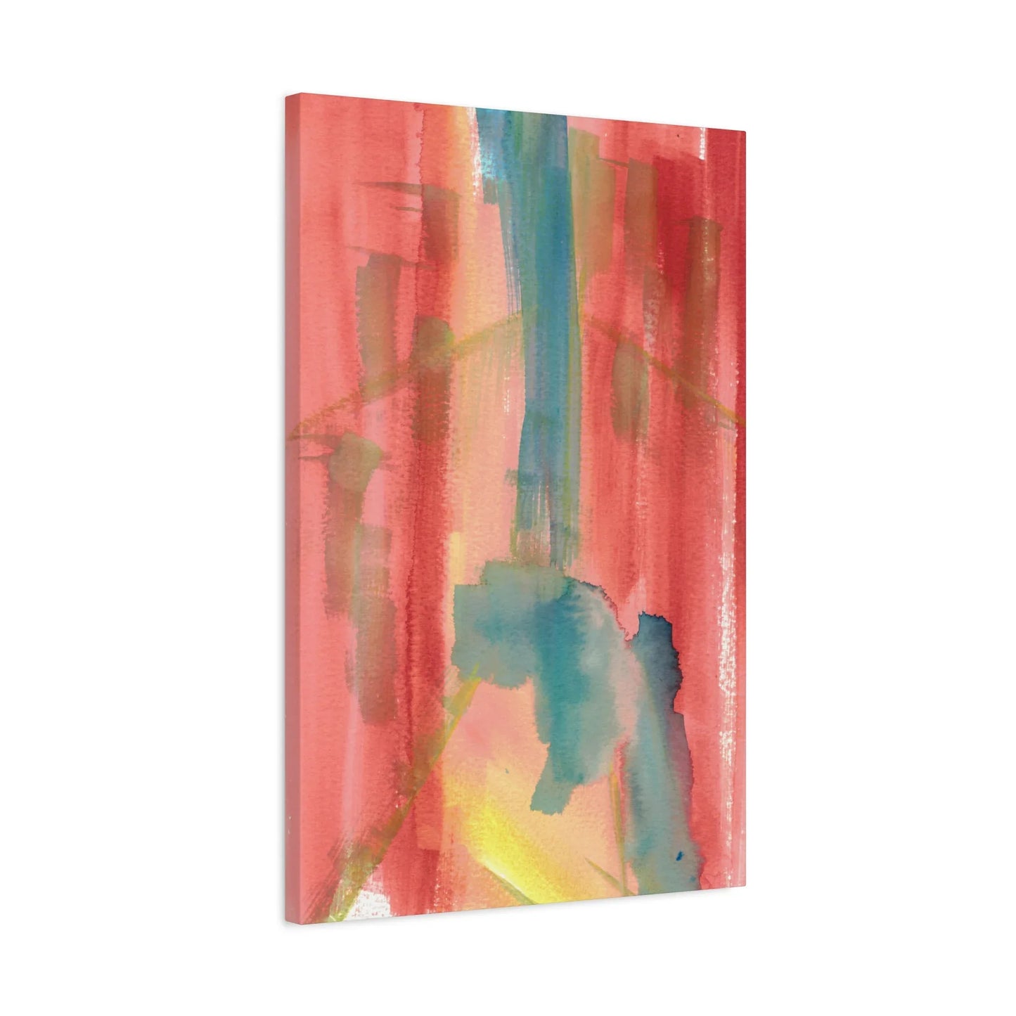 Abstract Watercolor Canvas Art Color Surge – Coastal Elegance & Sustainable Design - Laure Leprince - Artiste Peintre
