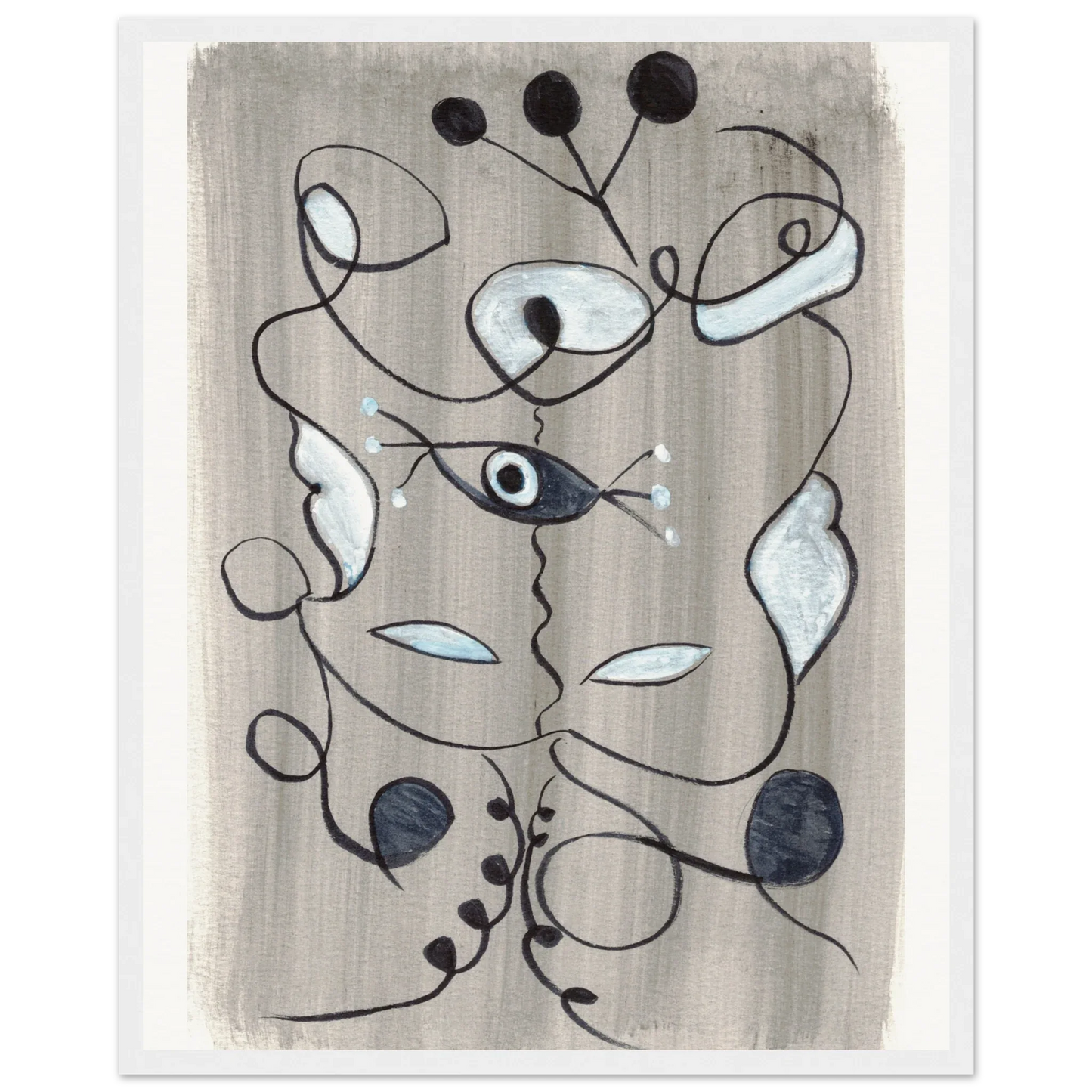 Affiche encadrée bois | Papier mat qualité musée | Aquarelle originale Laure Leprince - Laure Leprince - Artiste Peintre
