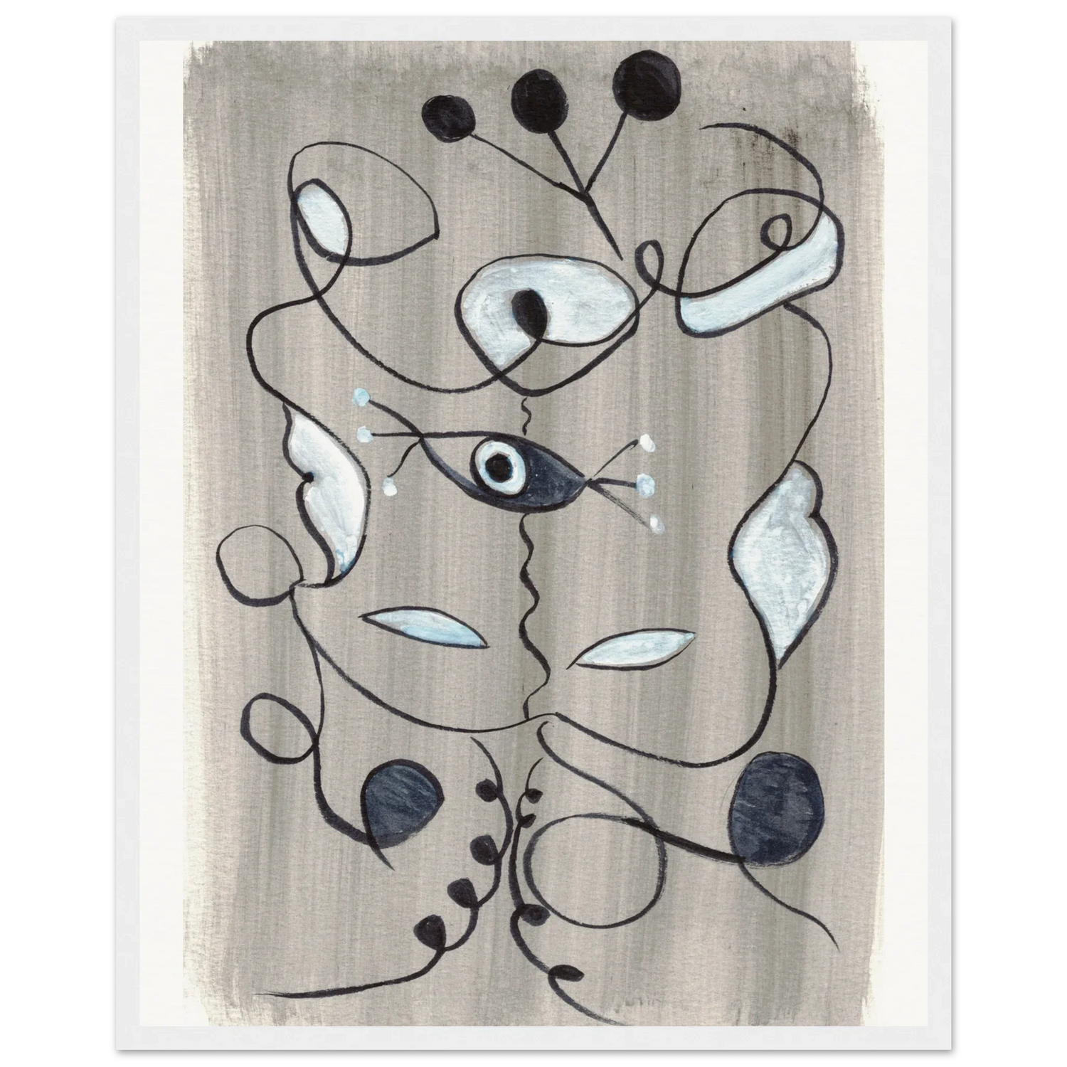 Affiche encadrée bois | Papier mat qualité musée | Aquarelle originale Laure Leprince - Laure Leprince - Artiste Peintre