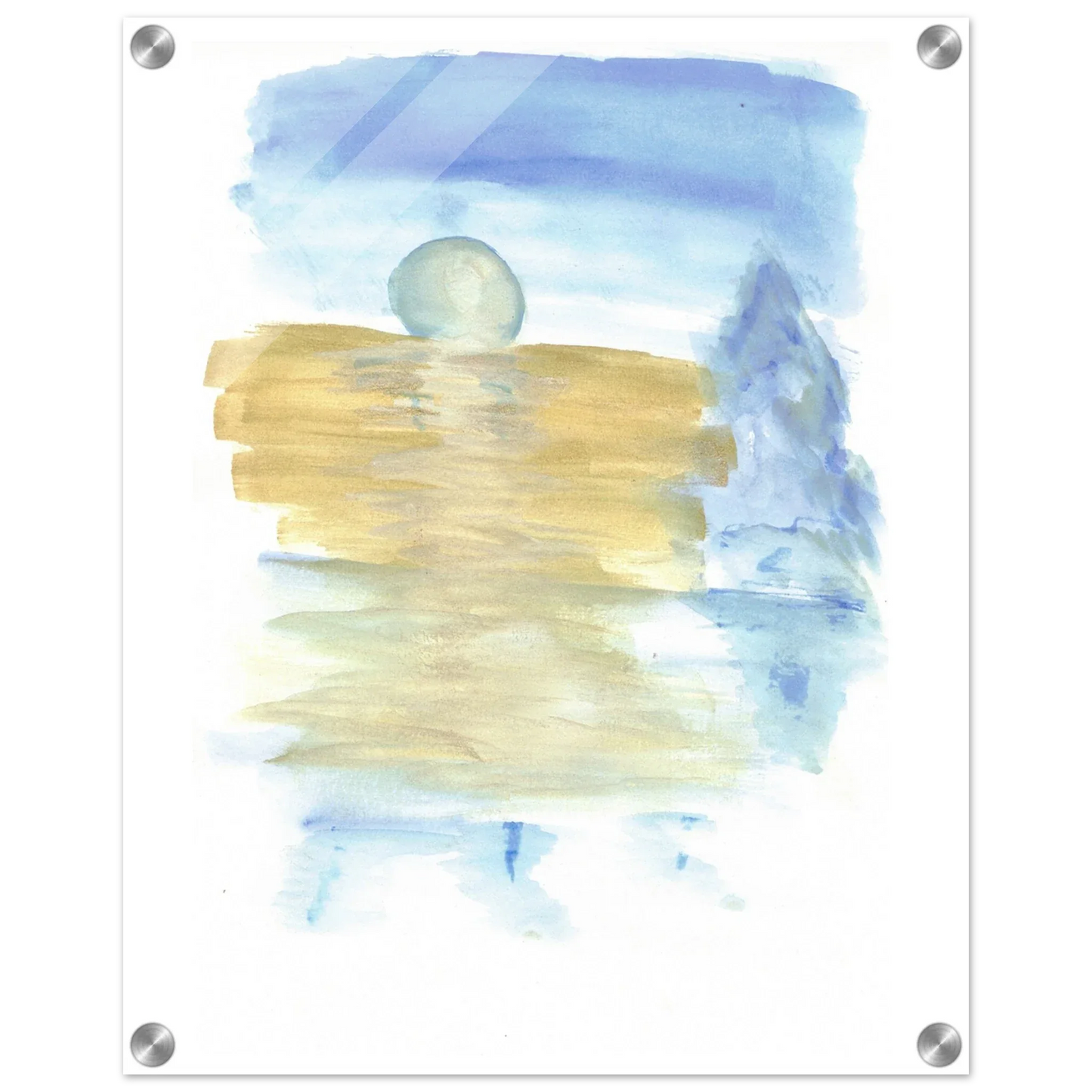 Impression sur acrylique brillante Blue Horizon | Art contemporain par Laure Leprince - Laure Leprince - Artiste Peintre