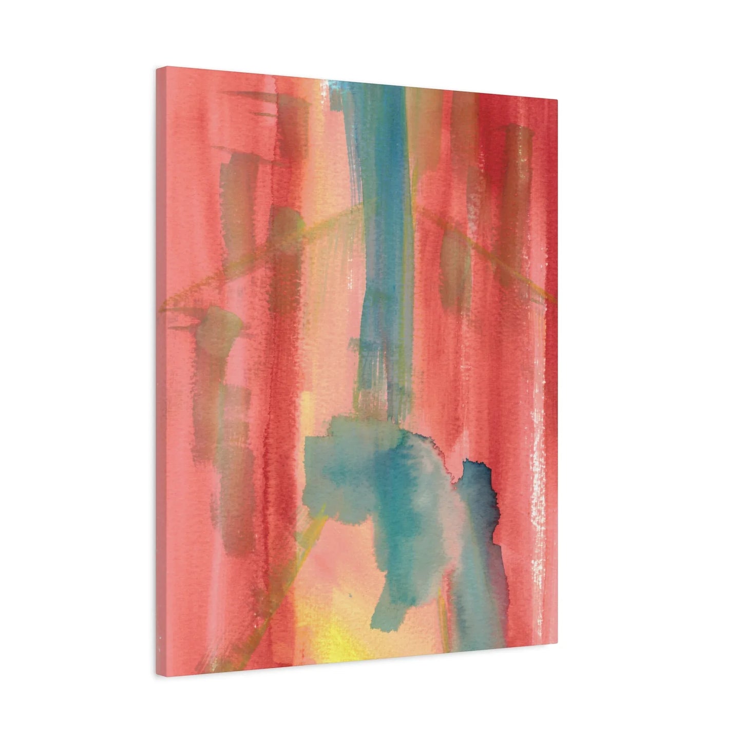 Abstract Watercolor Canvas Art Color Surge – Coastal Elegance & Sustainable Design - Laure Leprince - Artiste Peintre