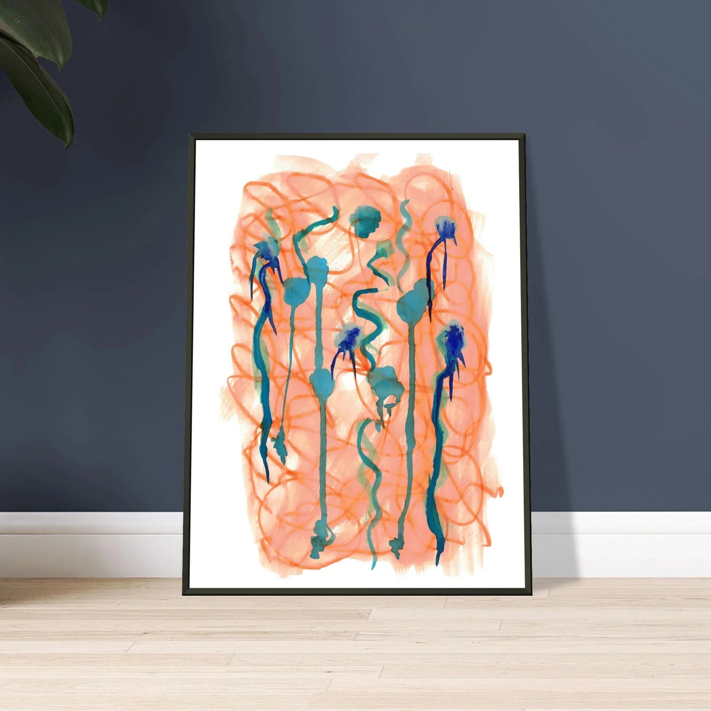 Classic Semi-Glossy Paper Metal Framed Post Saphir Ambre - Laure Leprince - Artiste Peintre