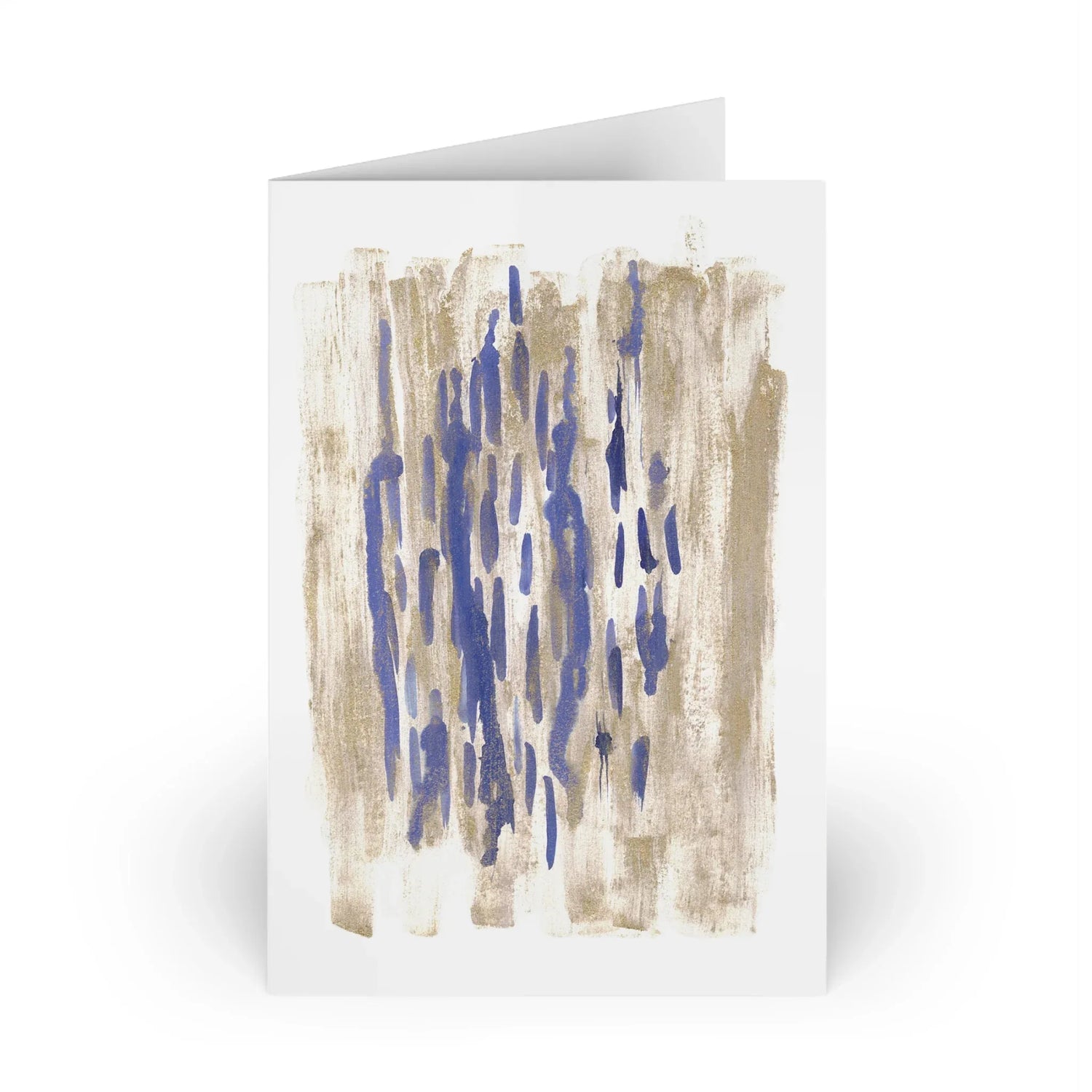 Golden Drip Watercolor Les Serpentins Leaf Greeting Card - Elegant - Laure Leprince - Artiste Peintre