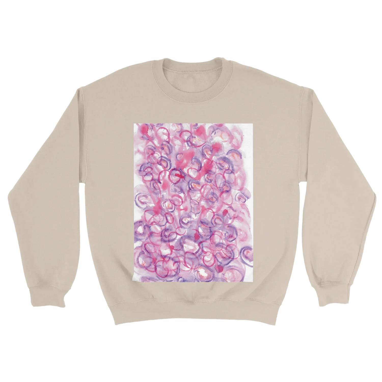 Sweatshirt Unisexe Classique Floraison intime– Impression Artistique Multicolore - Laure Leprince - Artiste Peintre