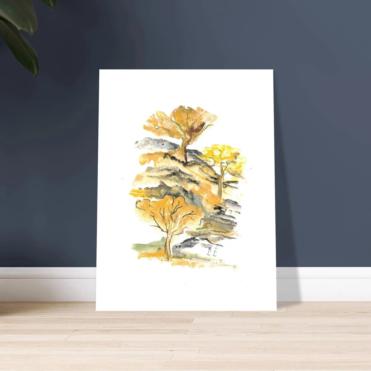 Affiche premium sur papier mat Colline d'Or – Art mural de qualité supérieure - Laure Leprince - Artiste Peintre