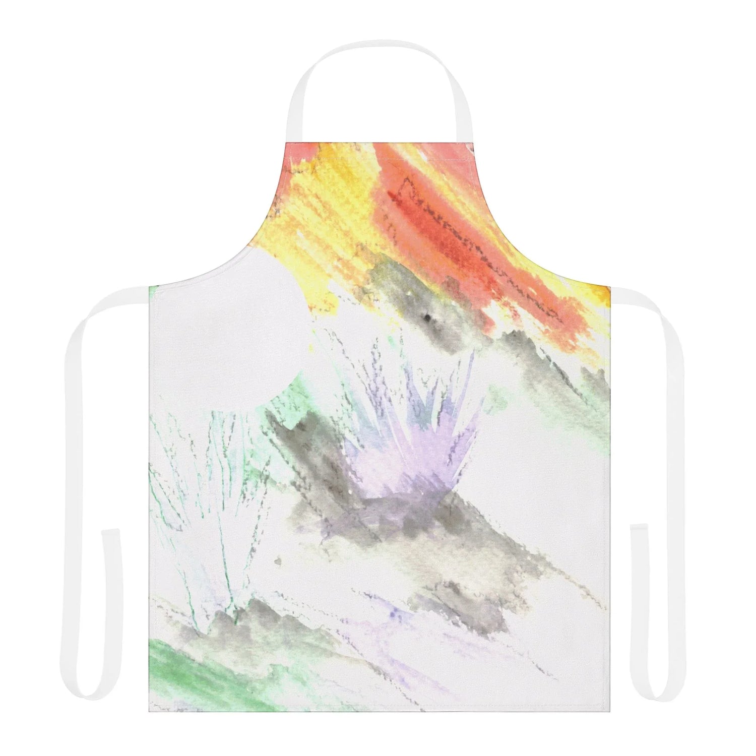 Abstract Apron Lavander Drift – Artistic Kitchen Chef Gift - Laure Leprince - Artiste Peintre