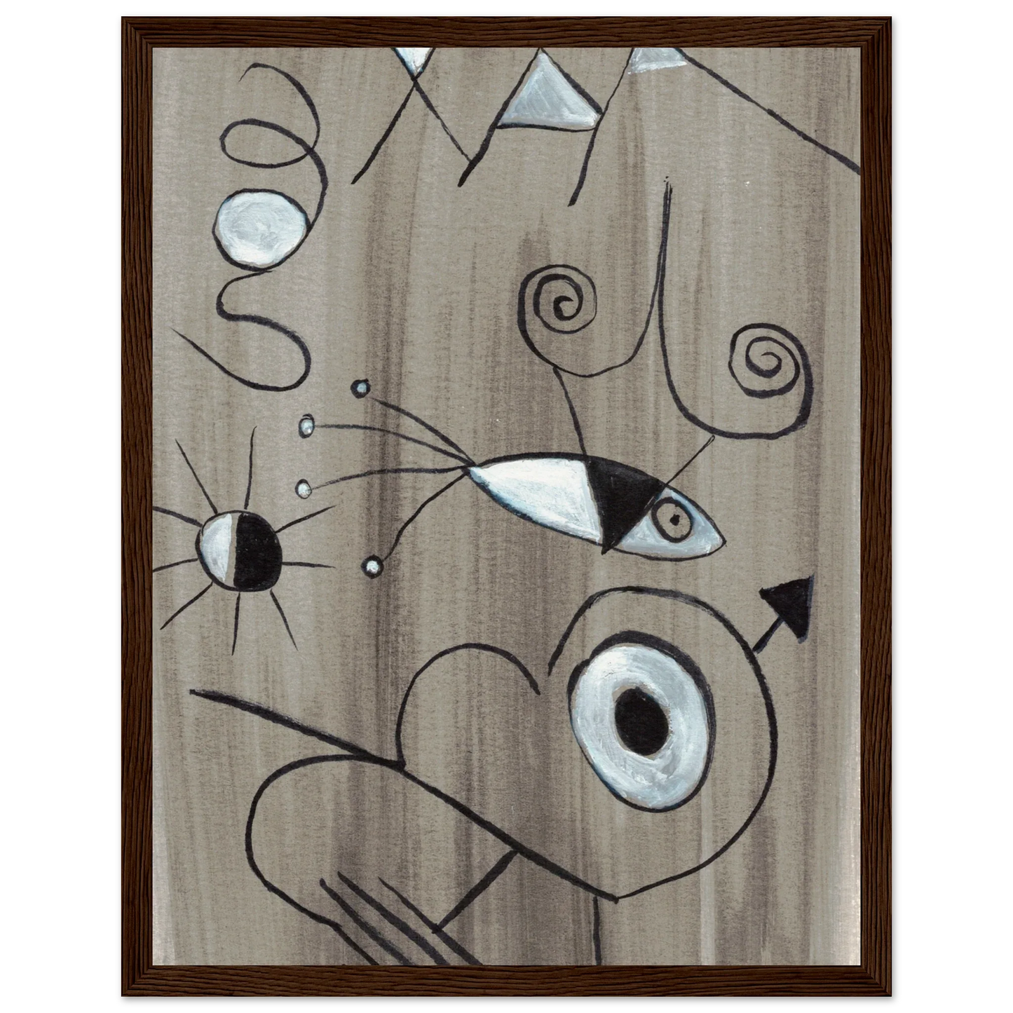 Affiche encadrée bois | Papier mat qualité musée | Aquarelle originale Laure Leprince - Laure Leprince - Artiste Peintre