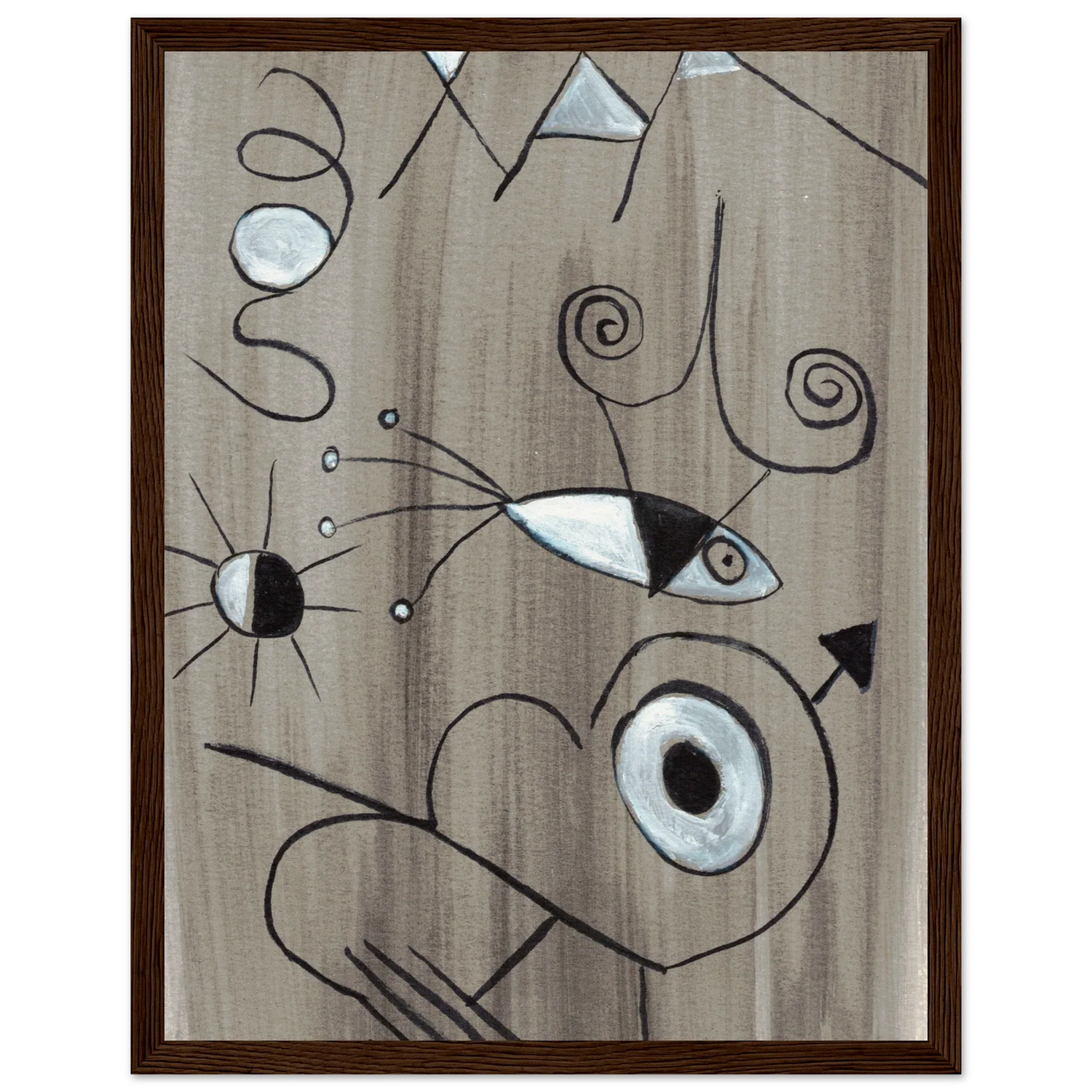 Affiche encadrée bois | Papier mat qualité musée | Aquarelle originale Laure Leprince - Laure Leprince - Artiste Peintre