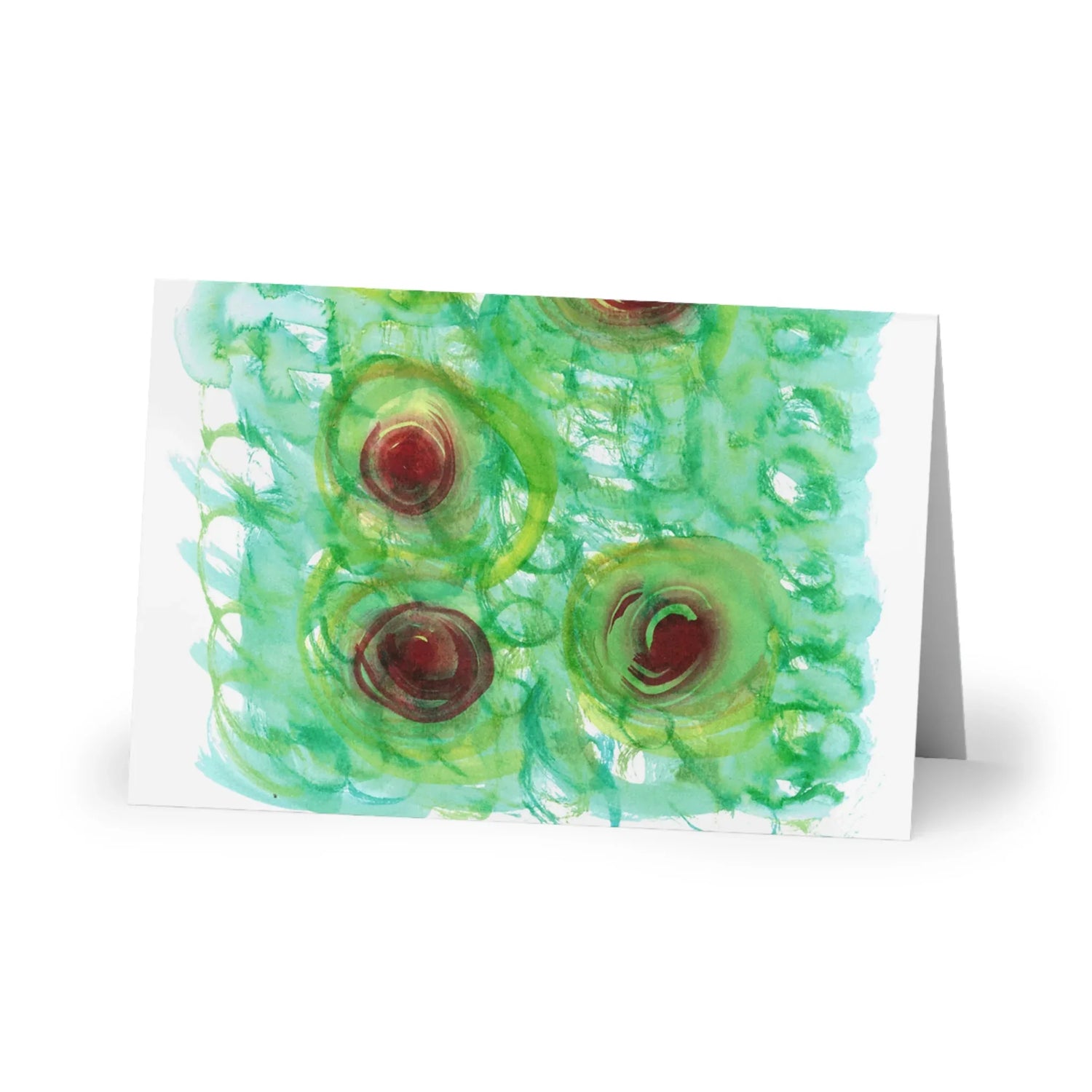 Deco Green Echo #16 Leaf Greeting Card - Elegant - Laure Leprince - Artiste Peintre