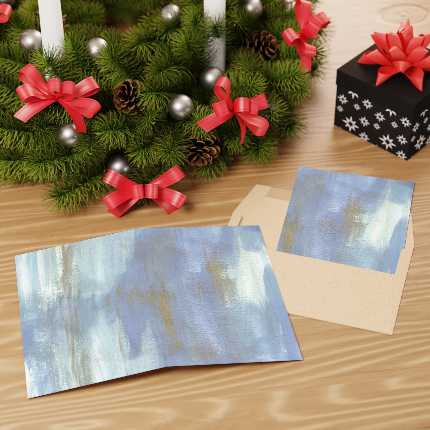 Silent Water Watercolor Leaf Greeting Card - Elegant - Laure Leprince - Artiste Peintre