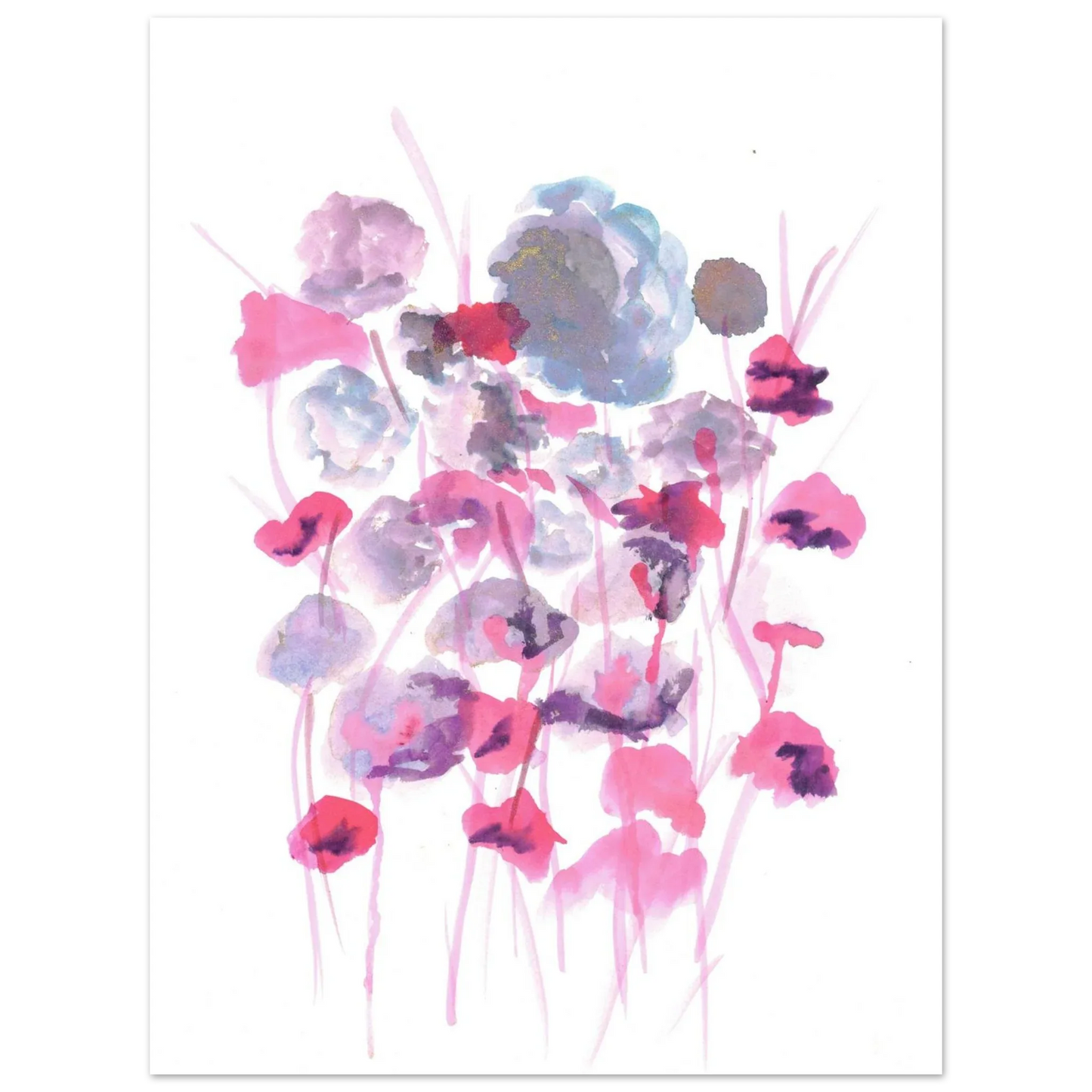 Premium Matte Paper Poster Aquarelle Originale RDJ3-12 - Laure Leprince - Artiste Peintre