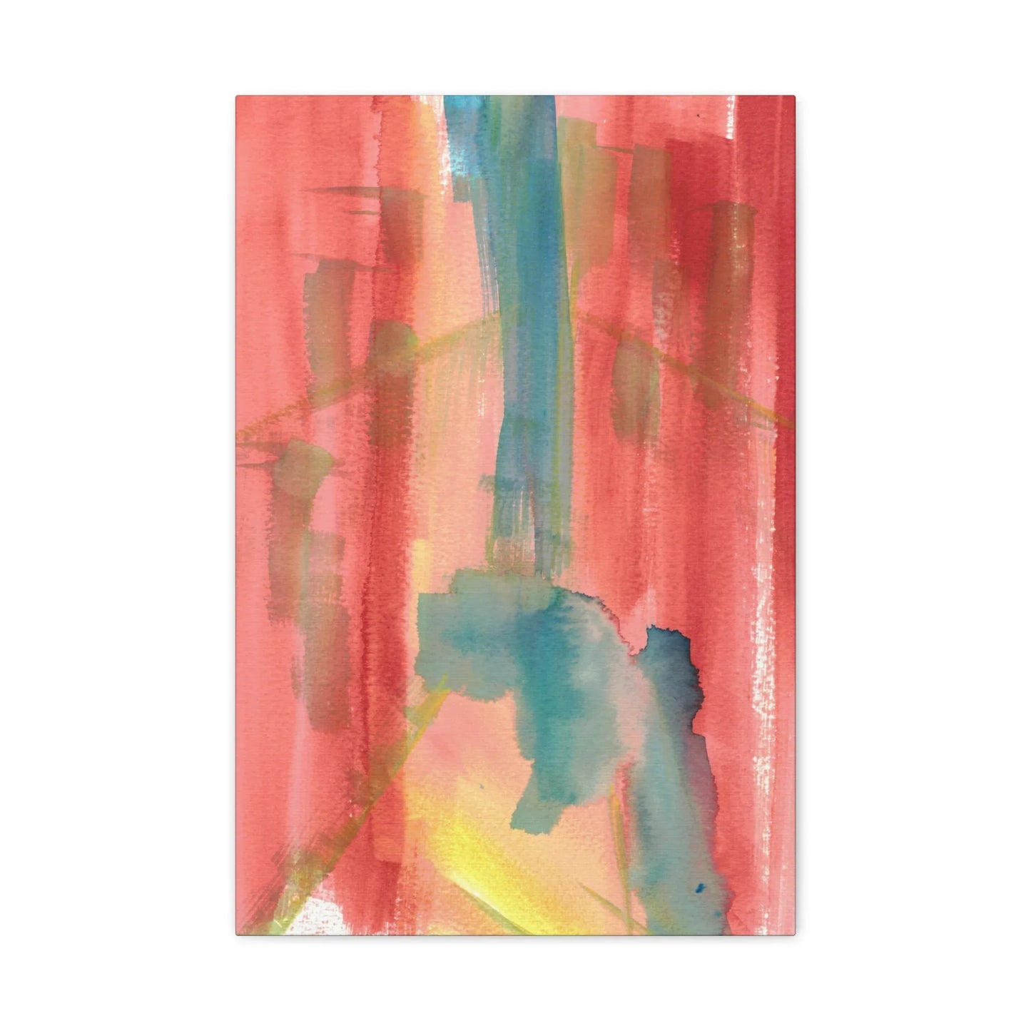 Abstract Watercolor Canvas Art Color Surge – Coastal Elegance & Sustainable Design - Laure Leprince - Artiste Peintre