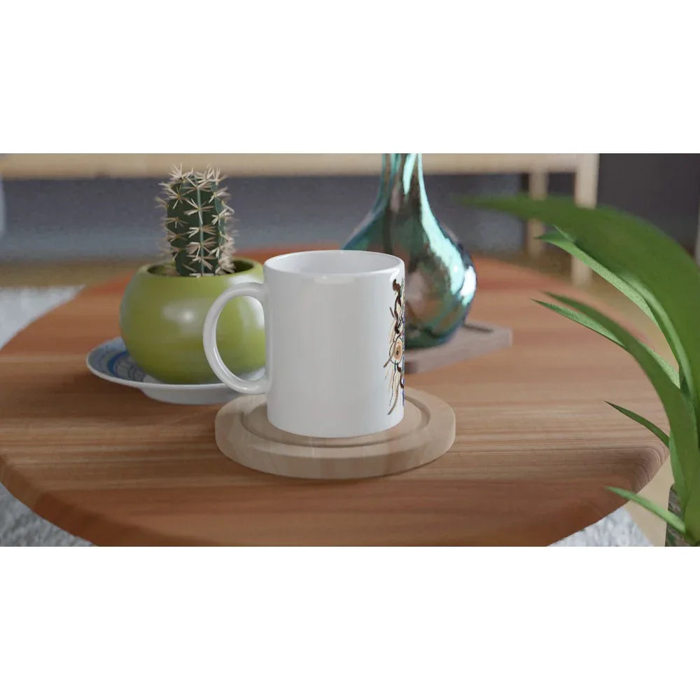 Mug en céramique 325 ml | Bord coloré | Impression artistique résistante - Laure Leprince - Artiste Peintre