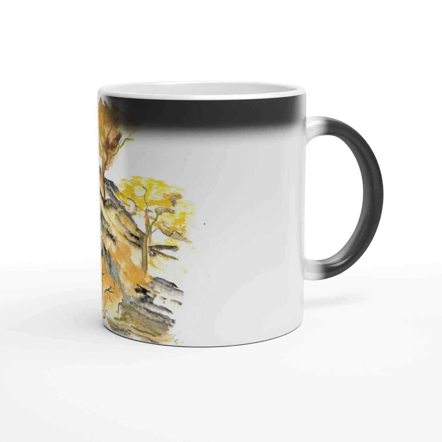 Mug magique en céramique 325 ml Colline d'or – Révèlez votre motif à la chaleur - Laure Leprince - Artiste Peintre