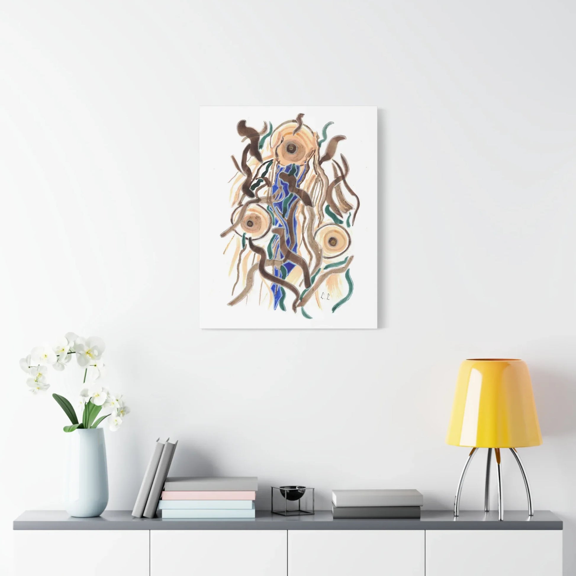 Abstract Cometes Brushstroke Canvas Print — Modern Coastal Wall Art - Laure Leprince - Artiste Peintre