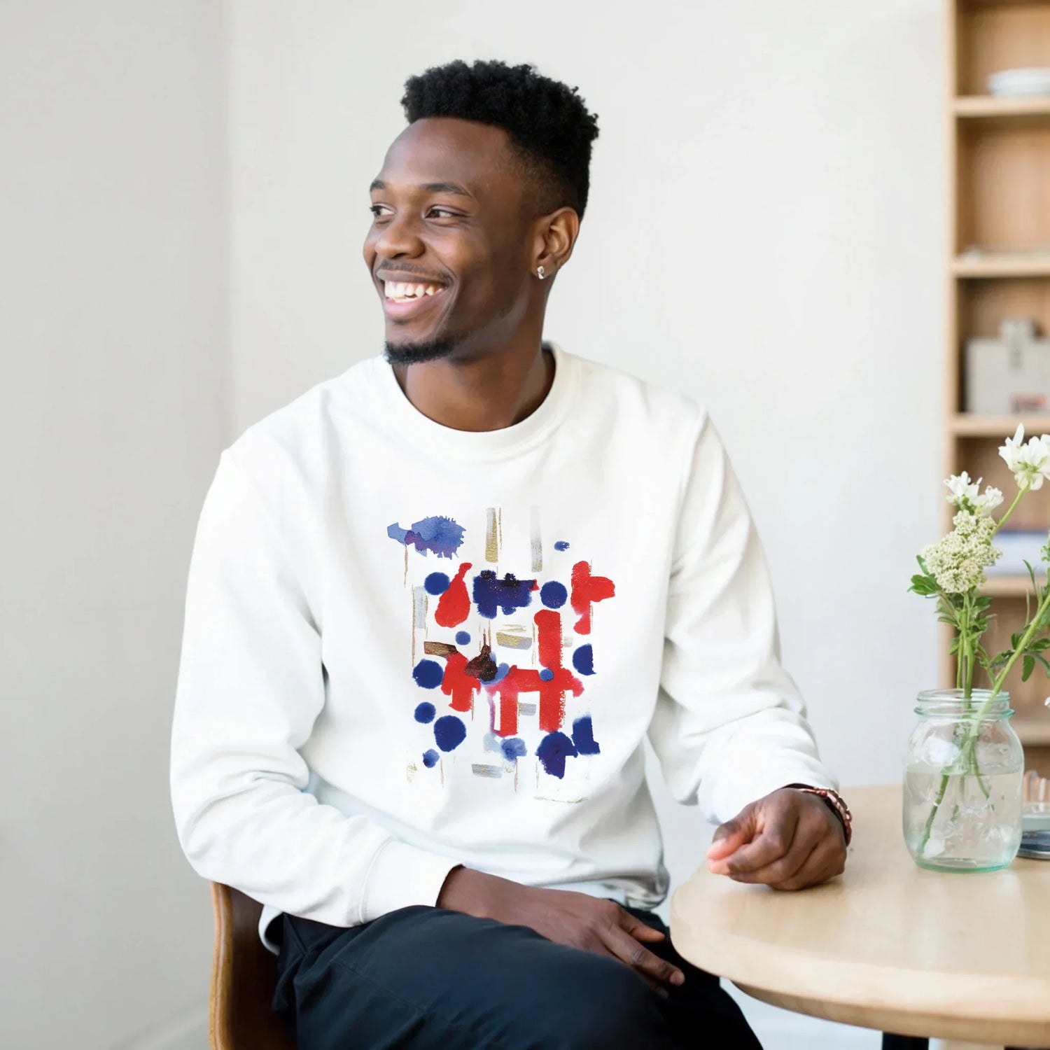 Sweatshirt Unisexe Premium Structure Carmione – Art abstrait par Laure Leprince - Laure Leprince - Artiste Peintre