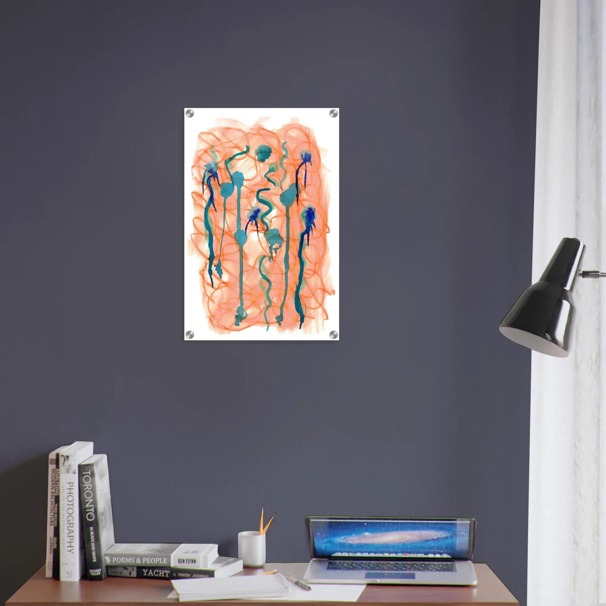 impression sur acrylique brillante Saphir Ambre contemporain par Laure Leprince - Laure Leprince - Artiste Peintre