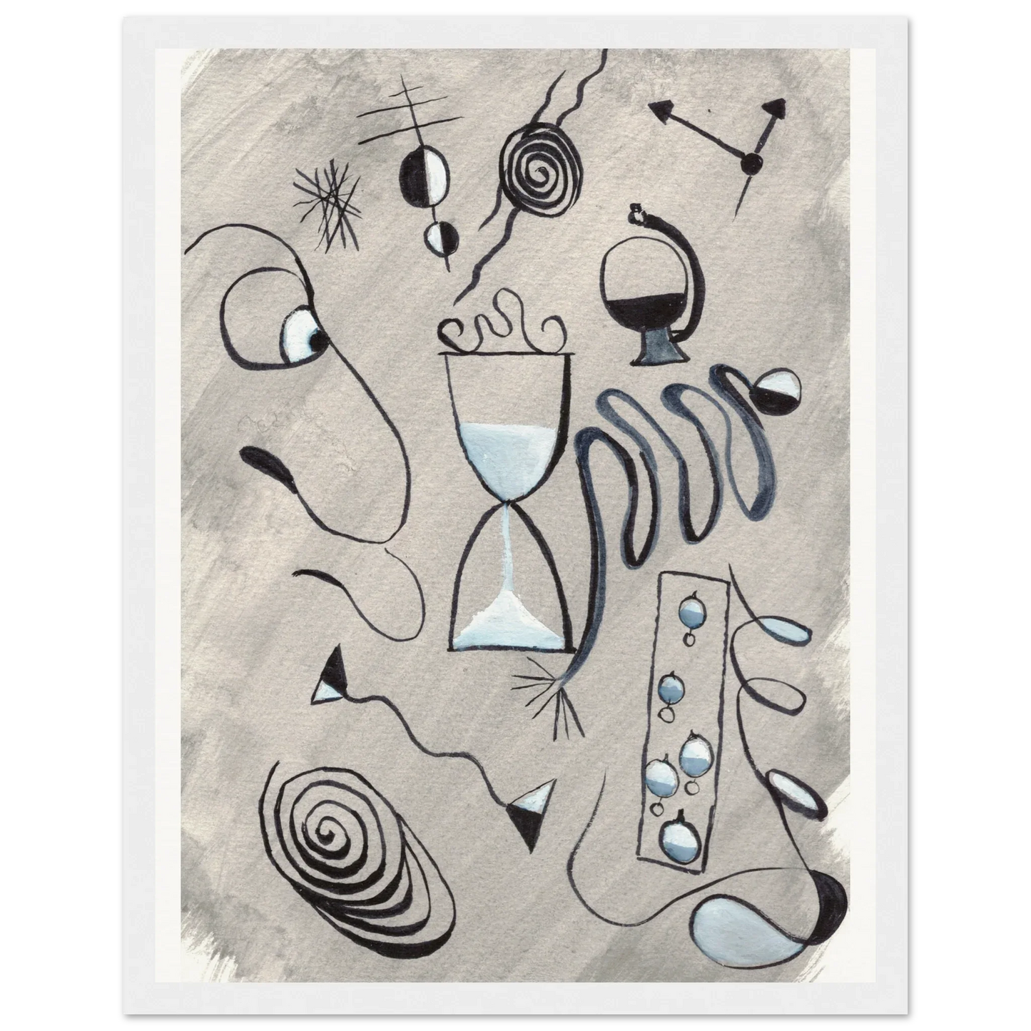 Affiche encadrée bois | Papier mat qualité musée | Aquarelle originale Laure Leprince - Laure Leprince - Artiste Peintre