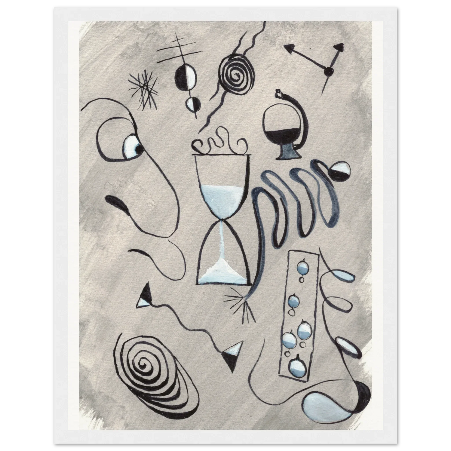 Affiche encadrée bois | Papier mat qualité musée | Aquarelle originale Laure Leprince - Laure Leprince - Artiste Peintre