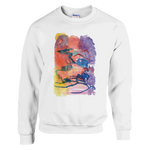 Sweatshirt Unisexe Classique Neon mirage – Impression Artistique Multicolore - Laure Leprince - Artiste Peintre