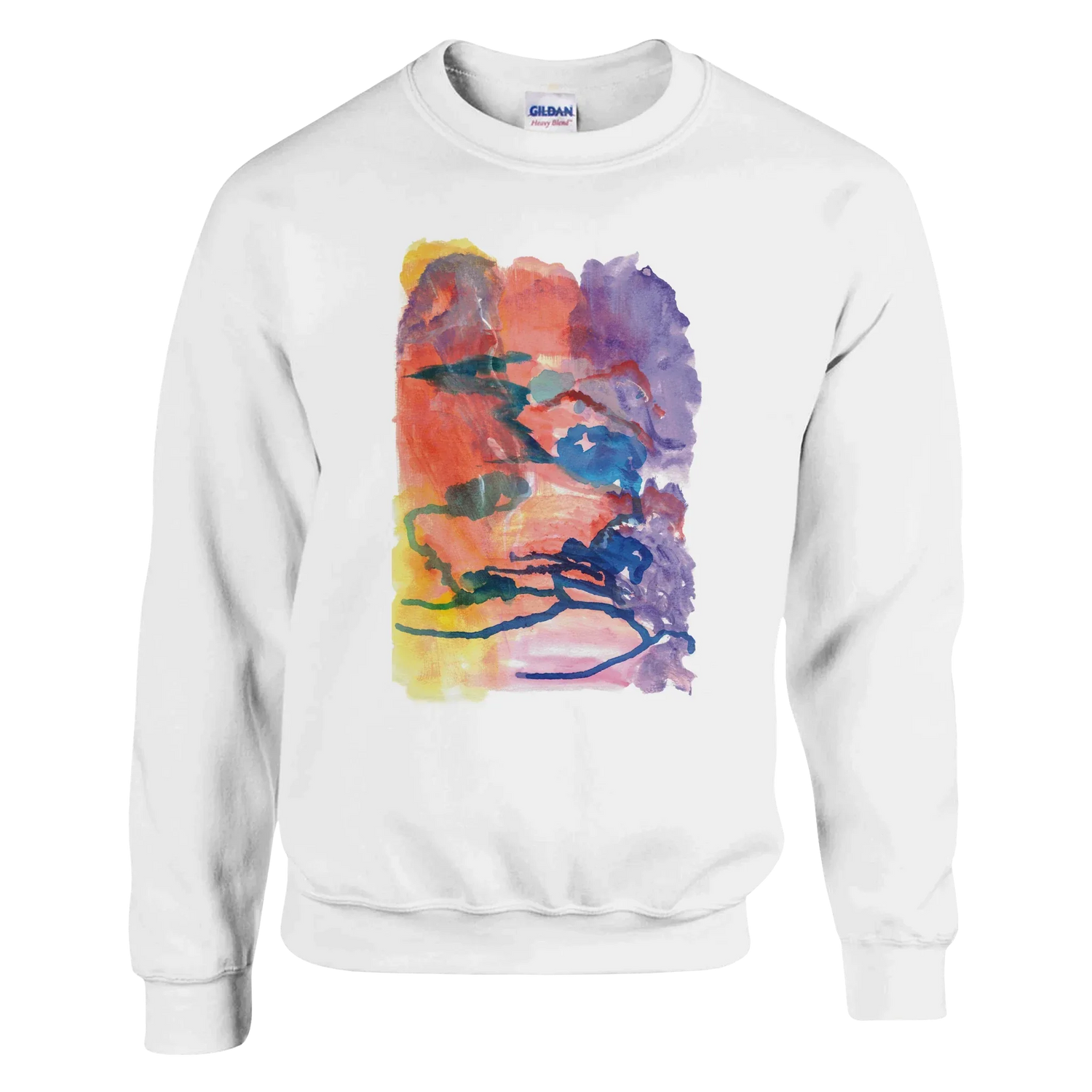 Sweatshirt Unisexe Classique Neon mirage – Impression Artistique Multicolore - Laure Leprince - Artiste Peintre